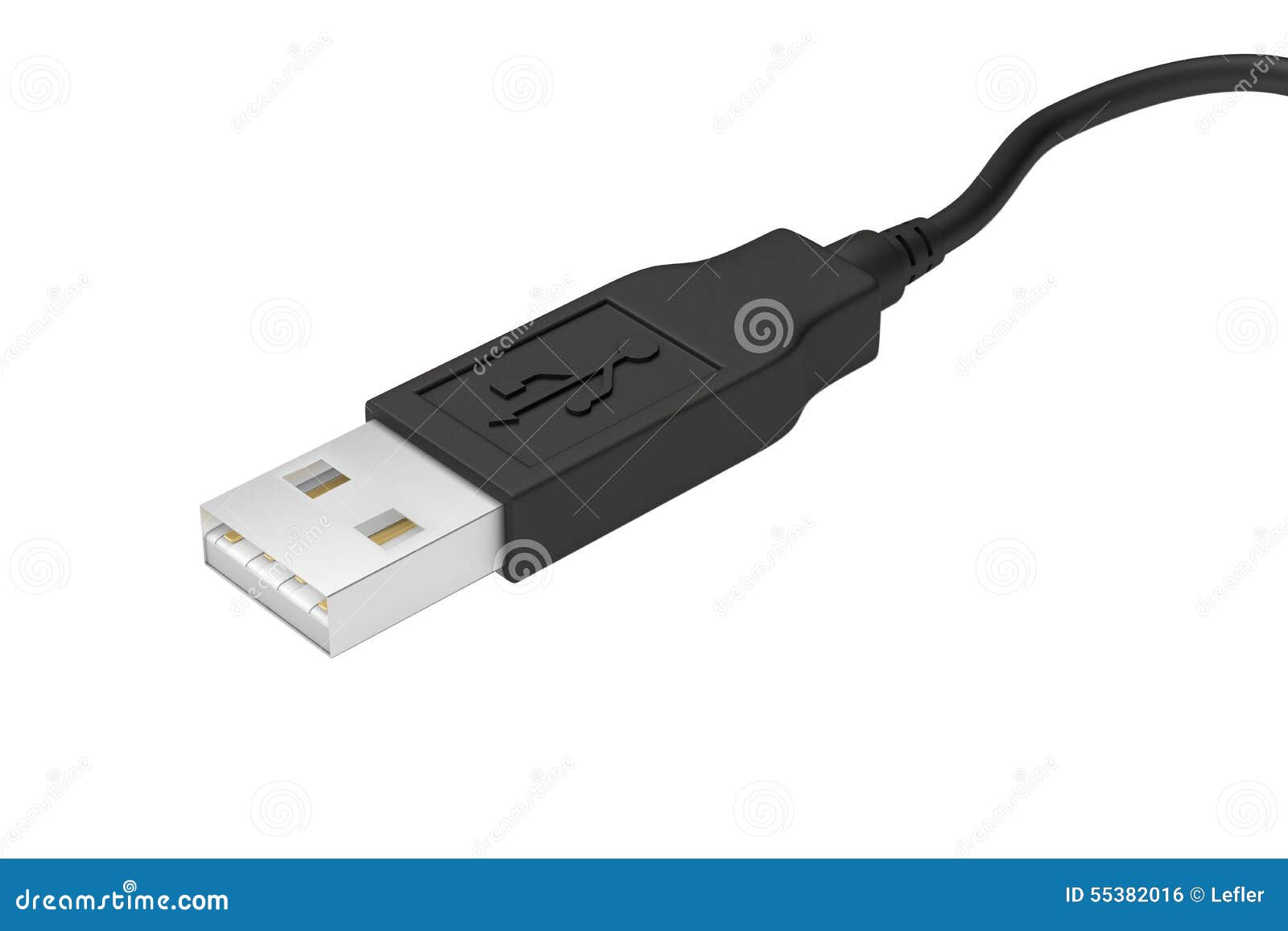 Connettore di USB. Connettore del Usb isolato su bianco