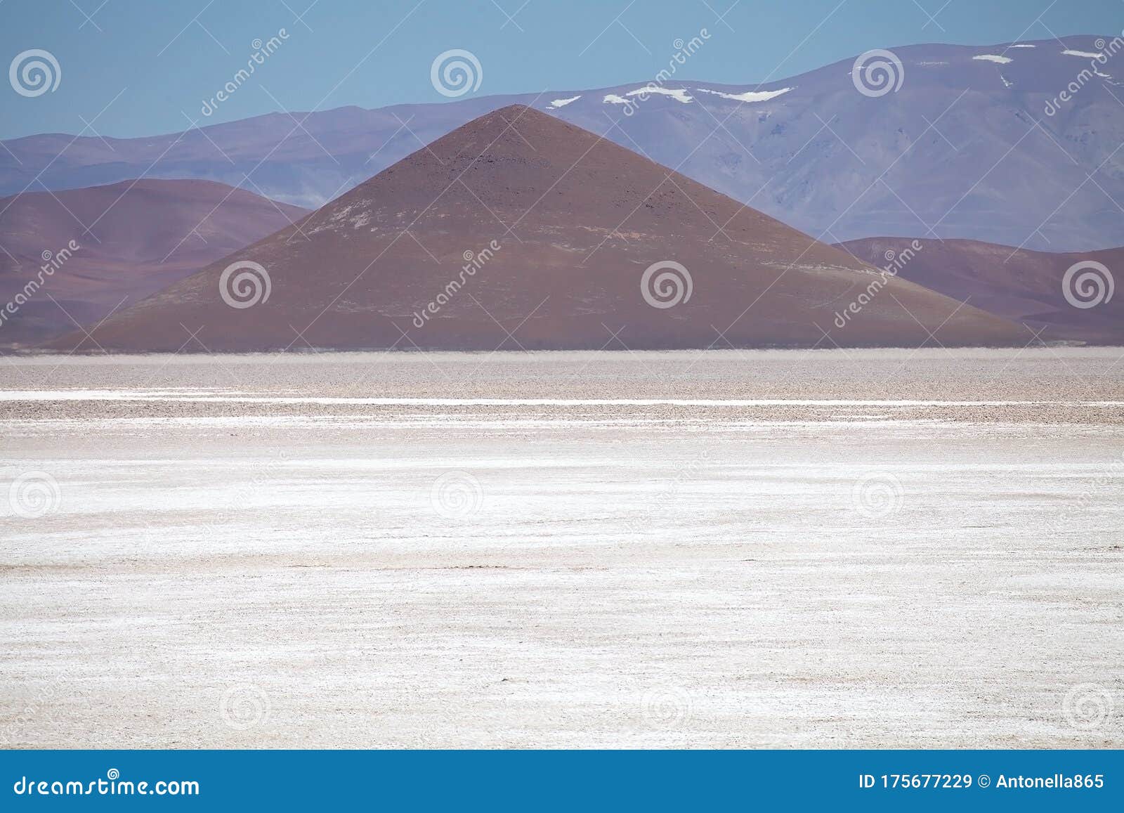 cono de arita in salar of arizaro at the puna de atacama, argentina