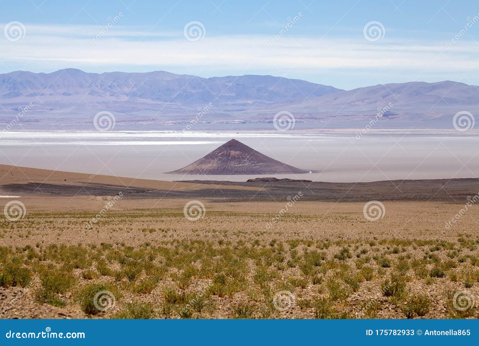 cono de arita in salar of arizaro at the puna de atacama, argentina