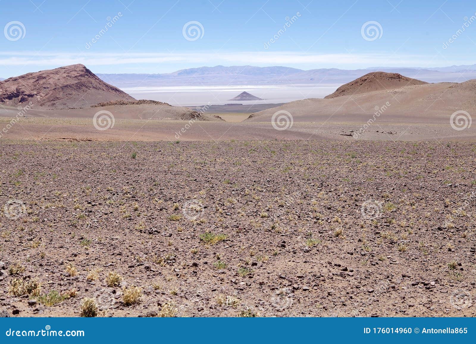 cono de arita in salar of arizaro at the puna de atacama, argentina