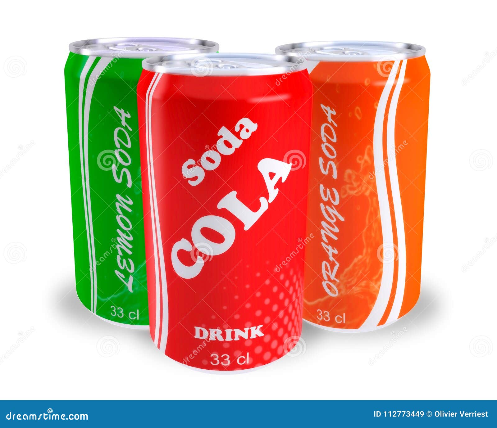 Dispensador de latas de refresco con latas de cola y etiqueta de