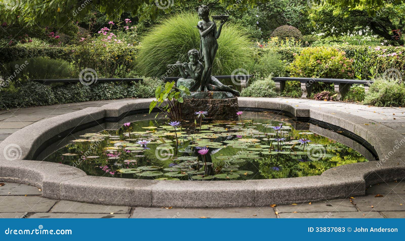 The Conservatory Garden Central Park New York City Stock Image