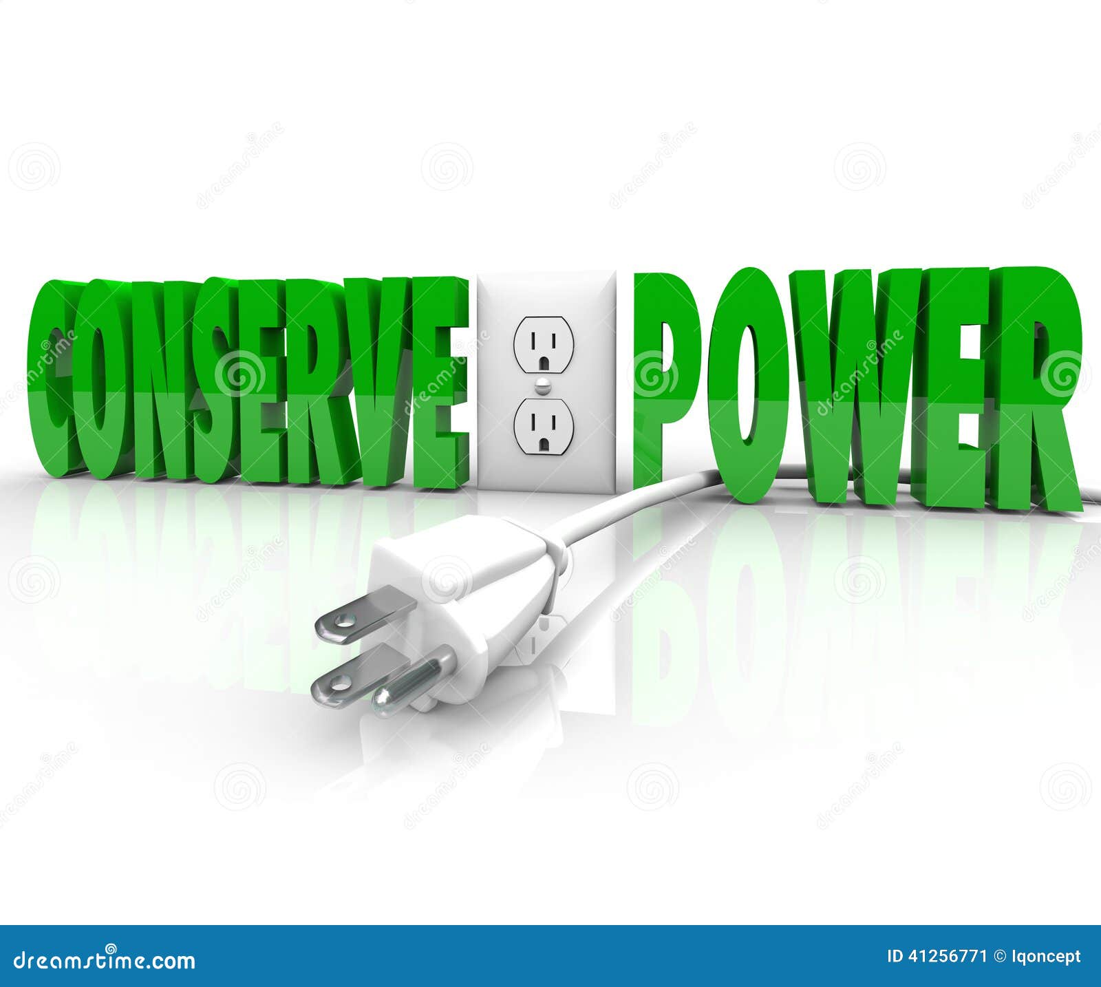 conserve power electrical cord plug save energy conservation