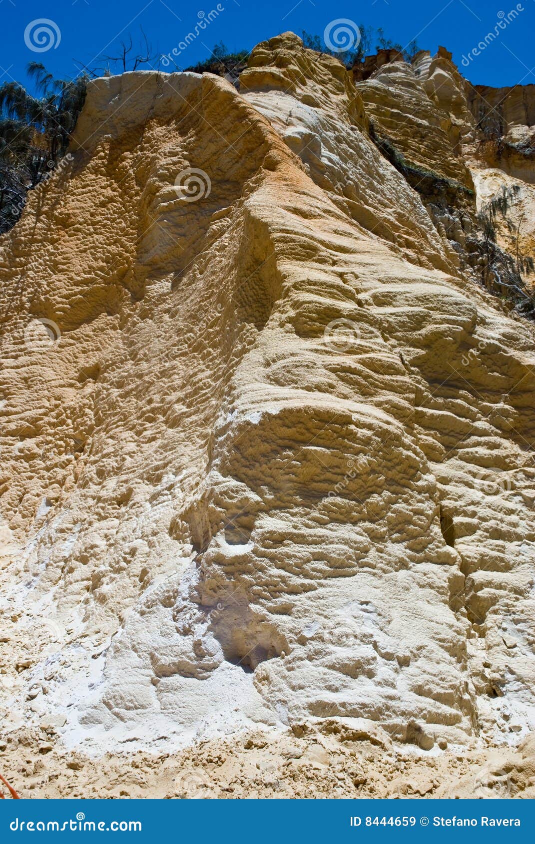 Monte corrmoído da areia no sol do AU de Queensland Austrália do console de Fraser