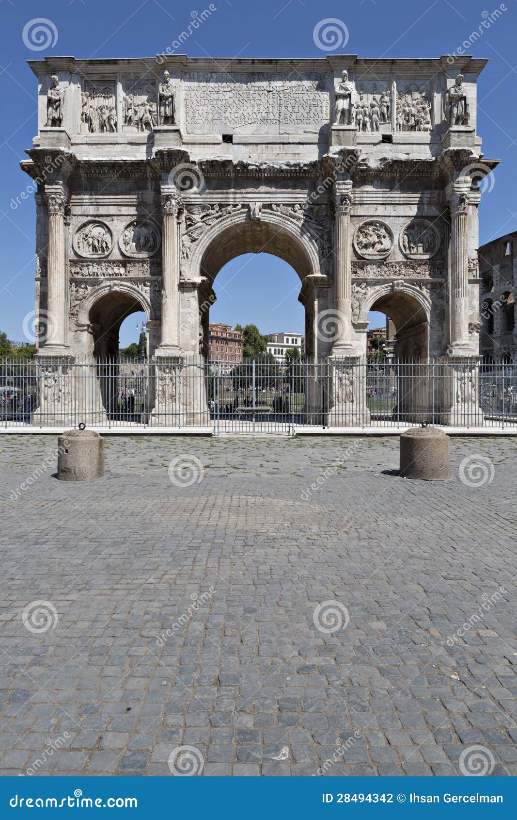 Constantin gate in Rome stock photo. Image of blue, outdoors 28494342