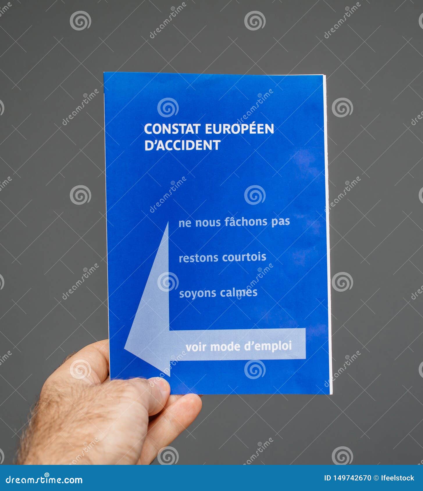 Constat Amiable Europeen D`accident Automobile Auto Editorial Image - Image  of adult, collision: 149742670