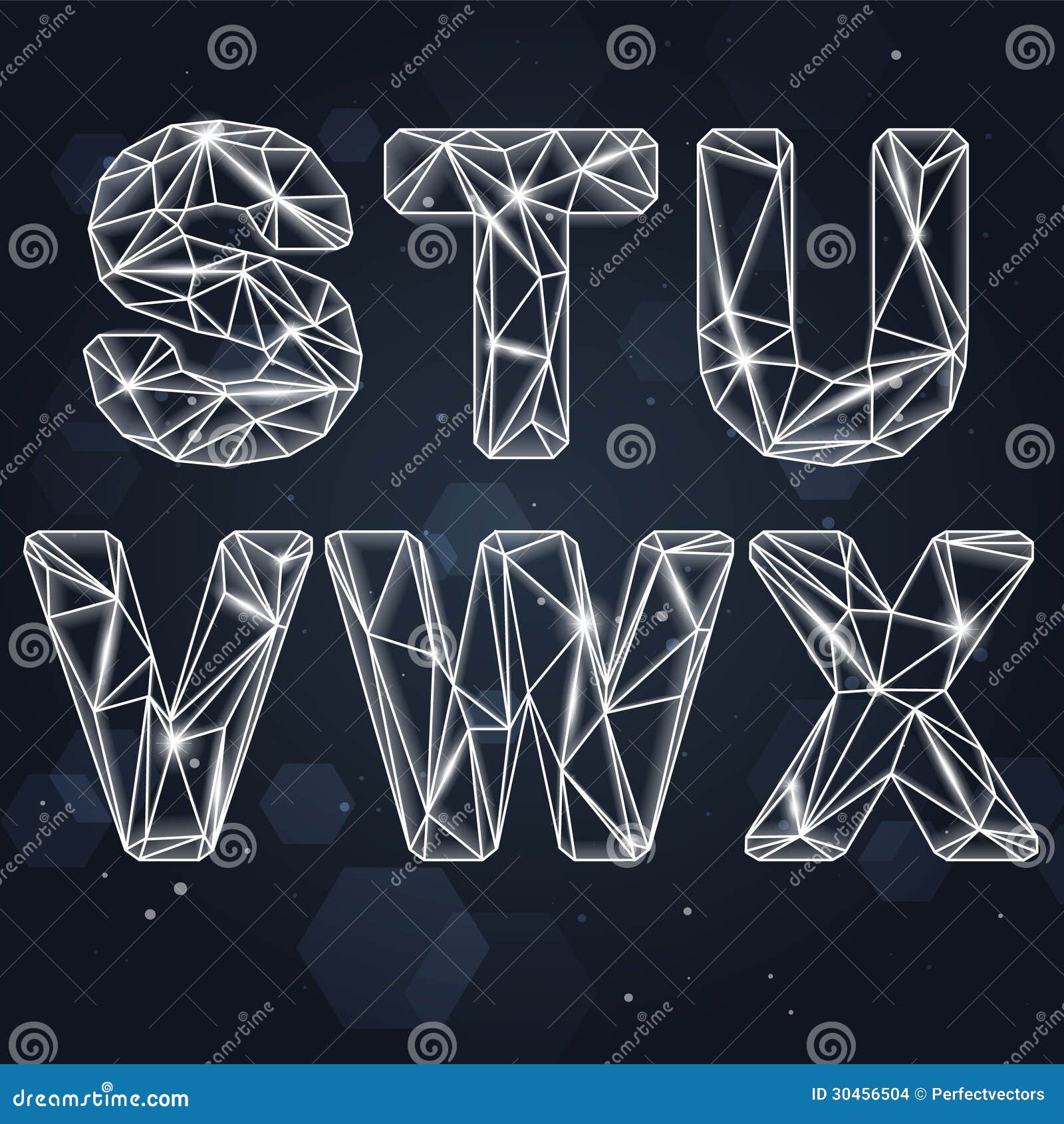 constellation geometric font s-x