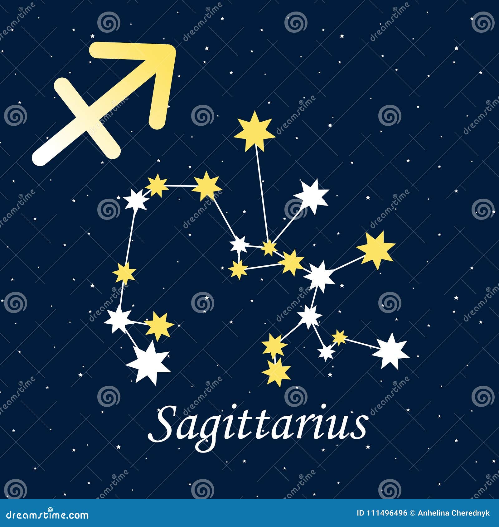 Constellation Sagittarius Zodiac Horoscope Astrology Stars Night Stock ...