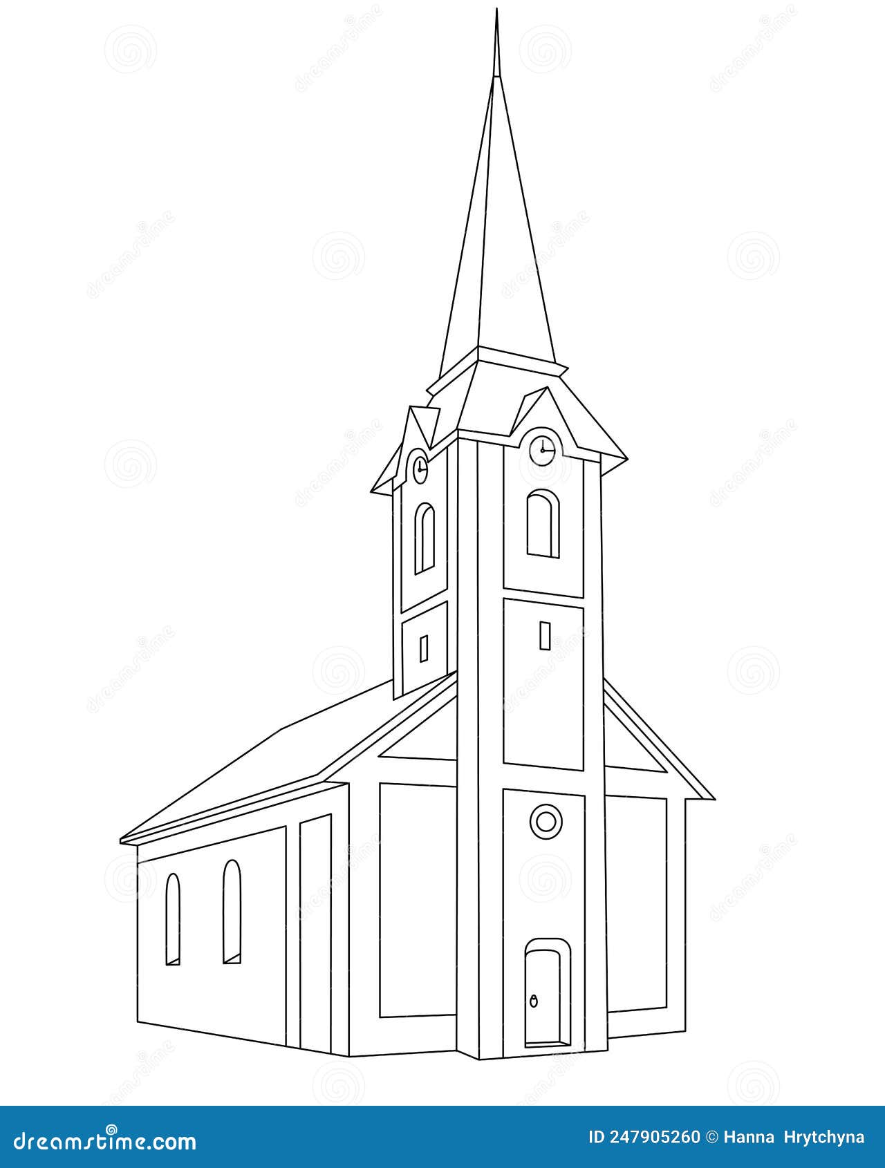 igreja desenho para colorir