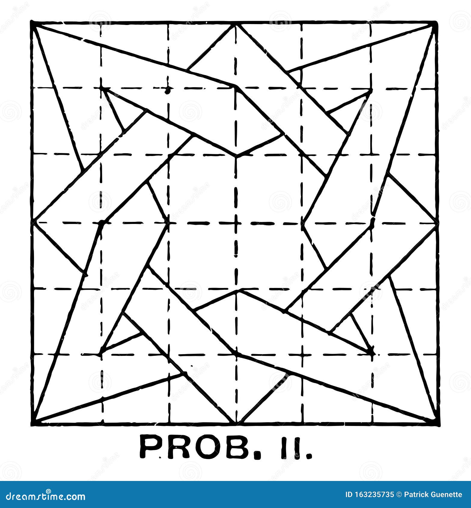 Constructing Star and Box Overlap Pattern Using T Square and Triangle