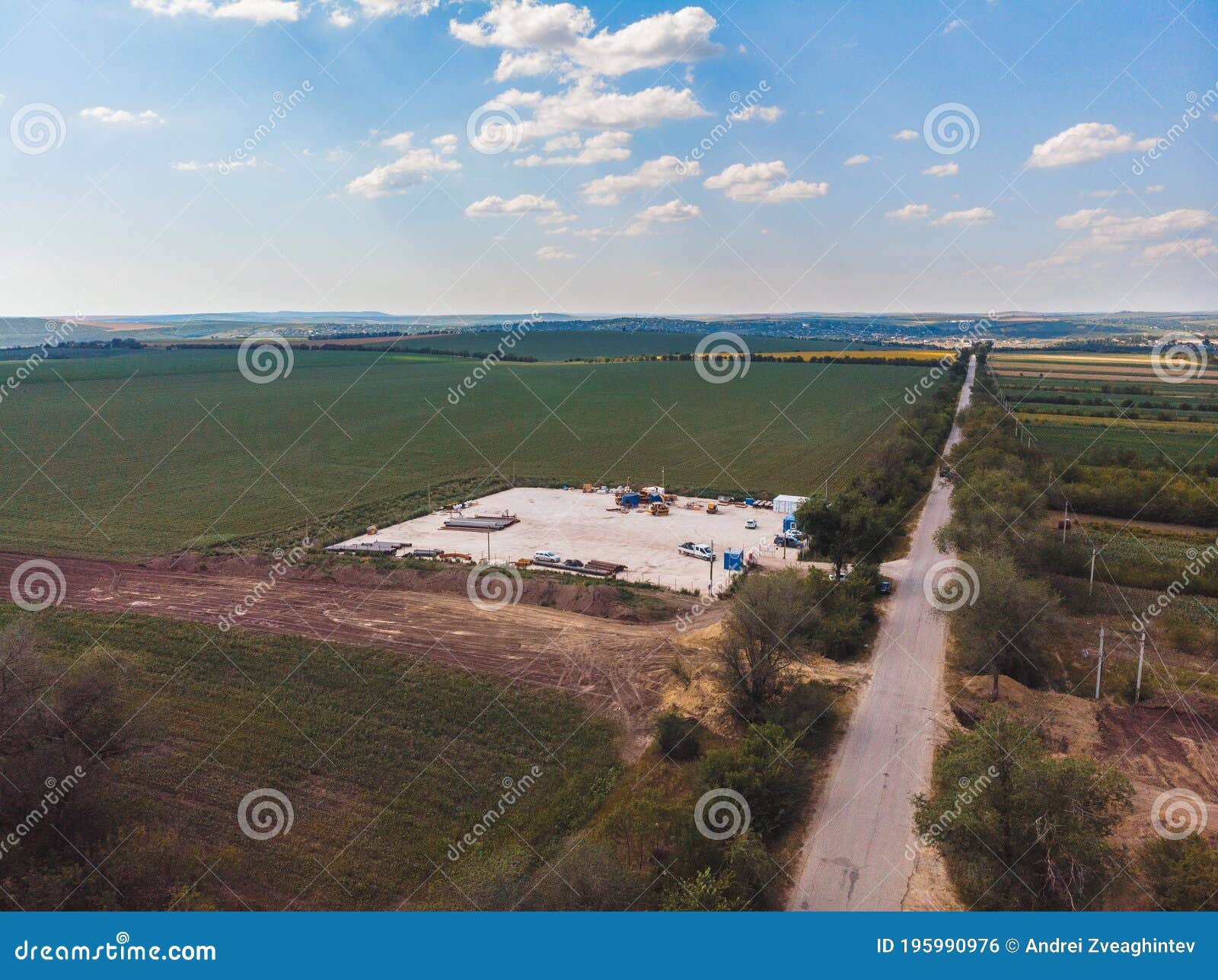 Construction Area in Green Field Stock Photo Image of agricultural