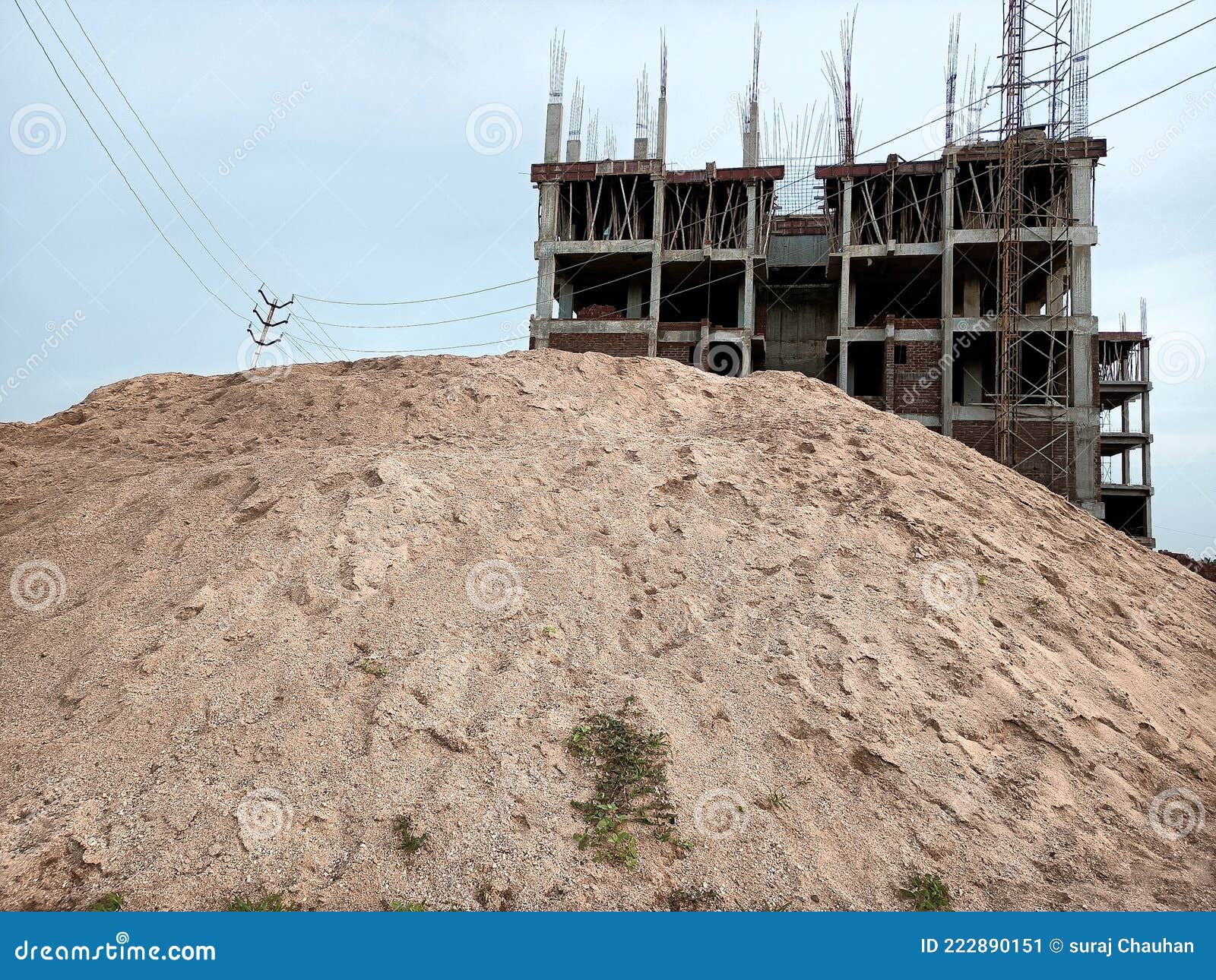 Construction area work stock image. Image of building 222890151