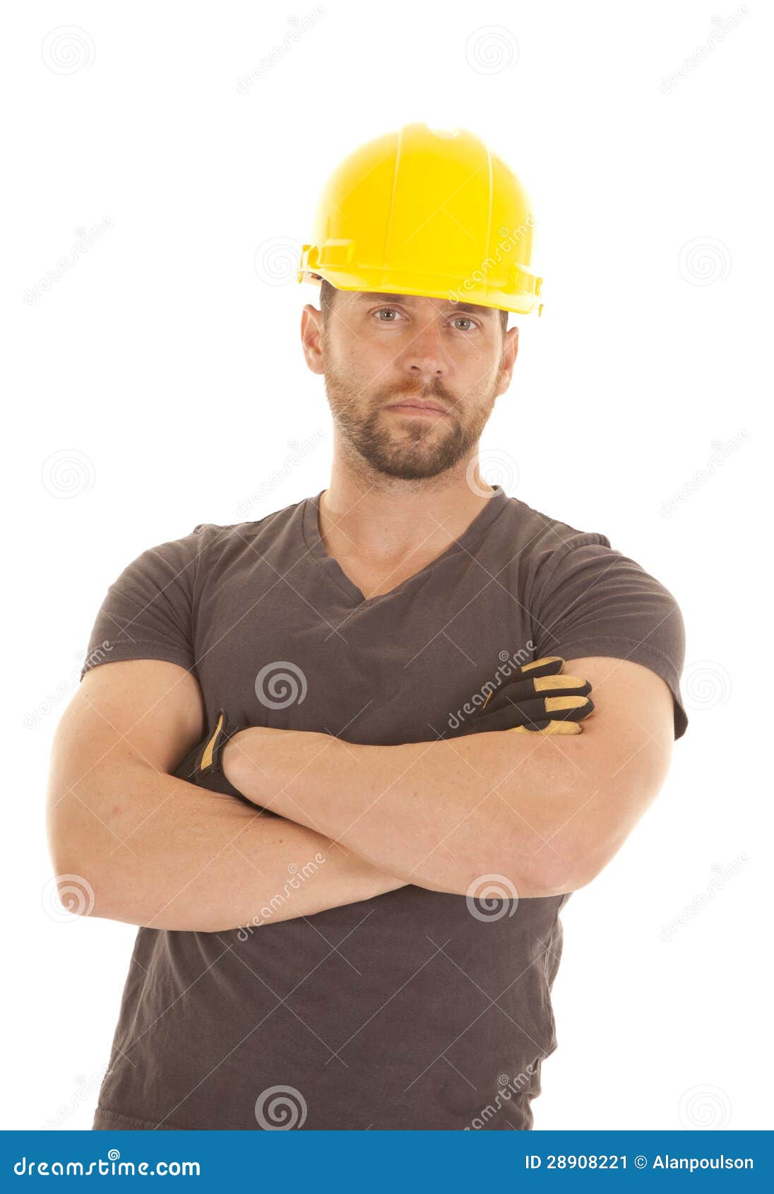 Construction arms crossed stock image. Image of carpenter 28908221
