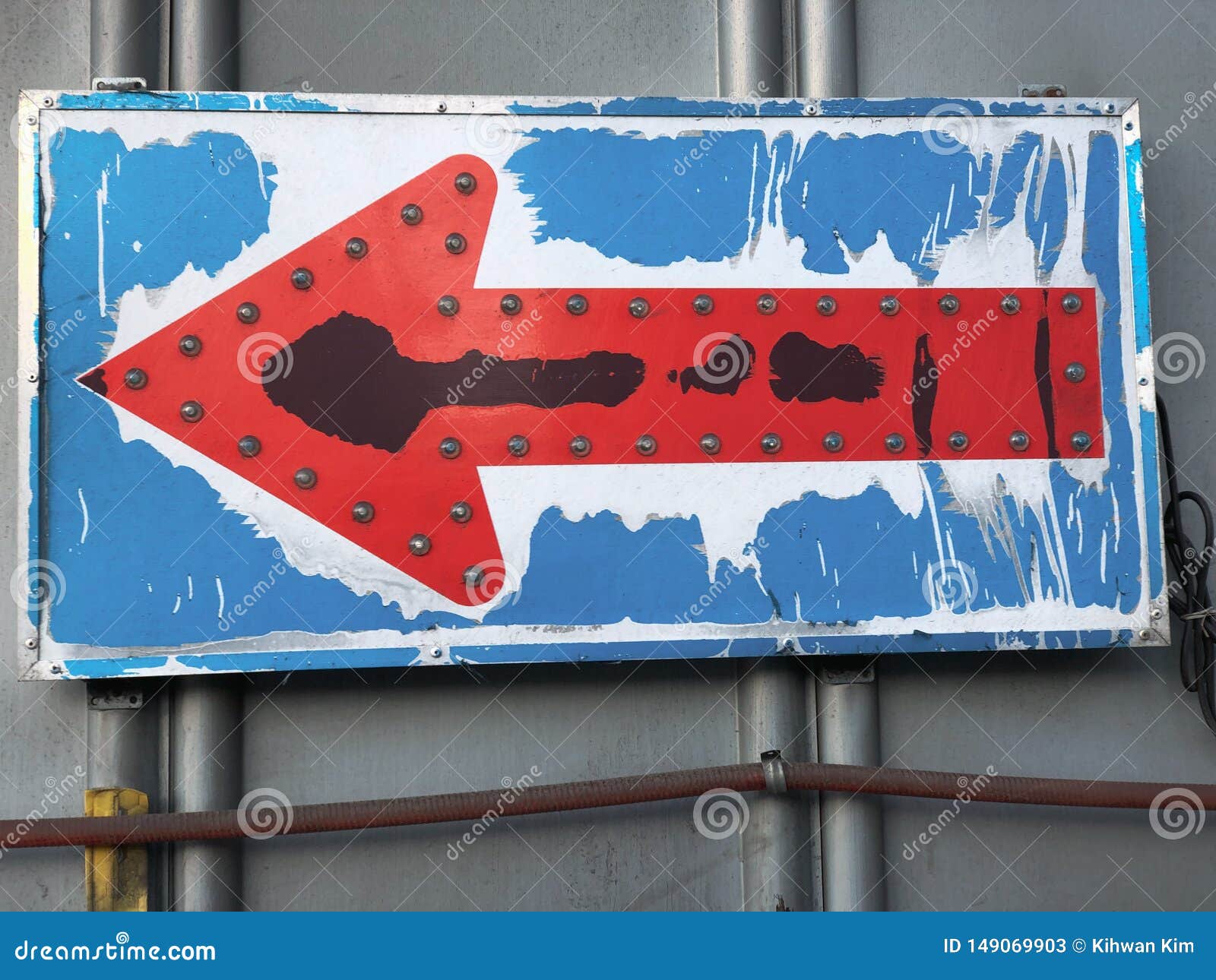 Construction arrow sign stock image. Image of sign, traffic 149069903