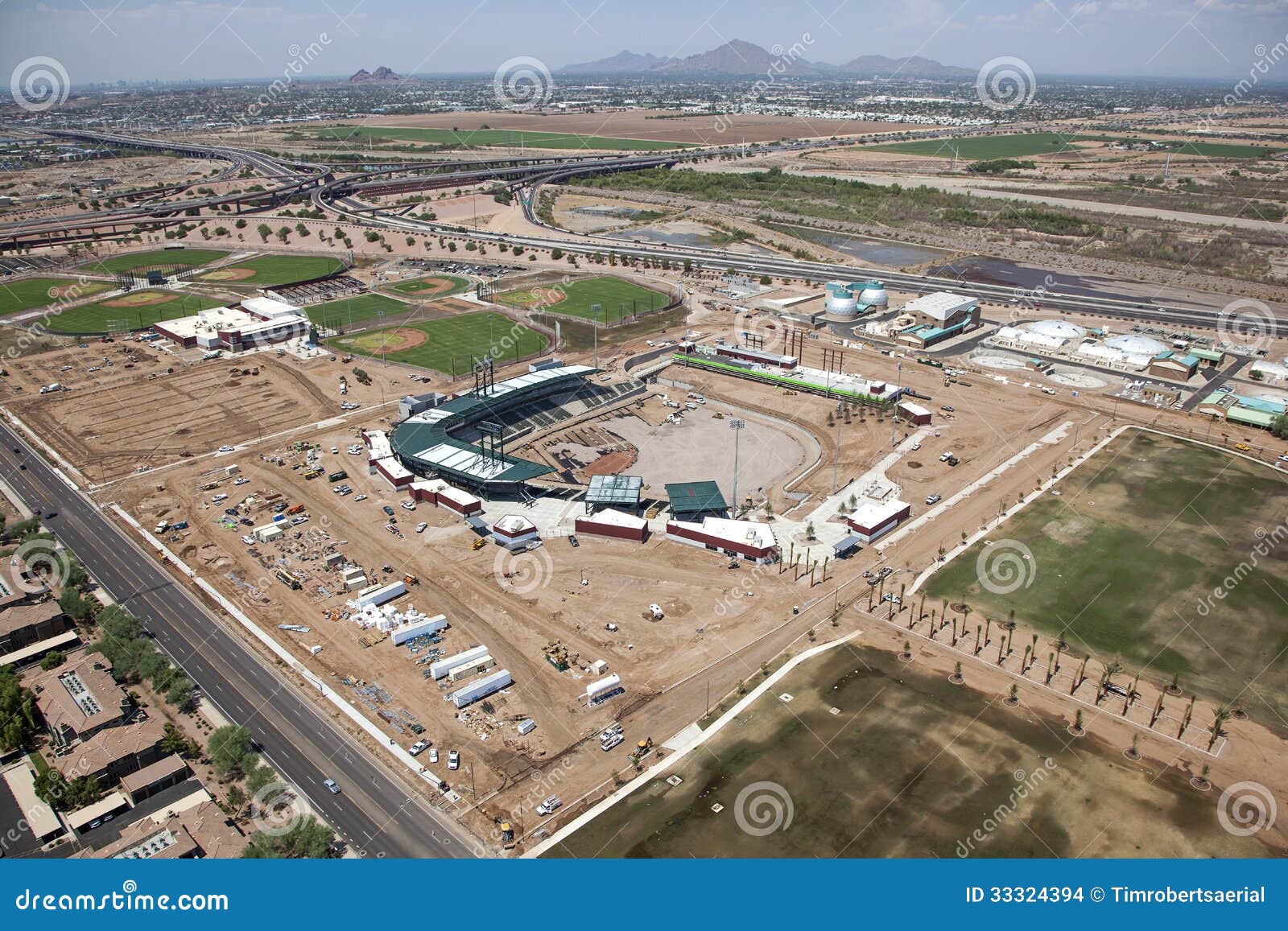 Construction of Ballpark stock photo. Image of transportation 33324394