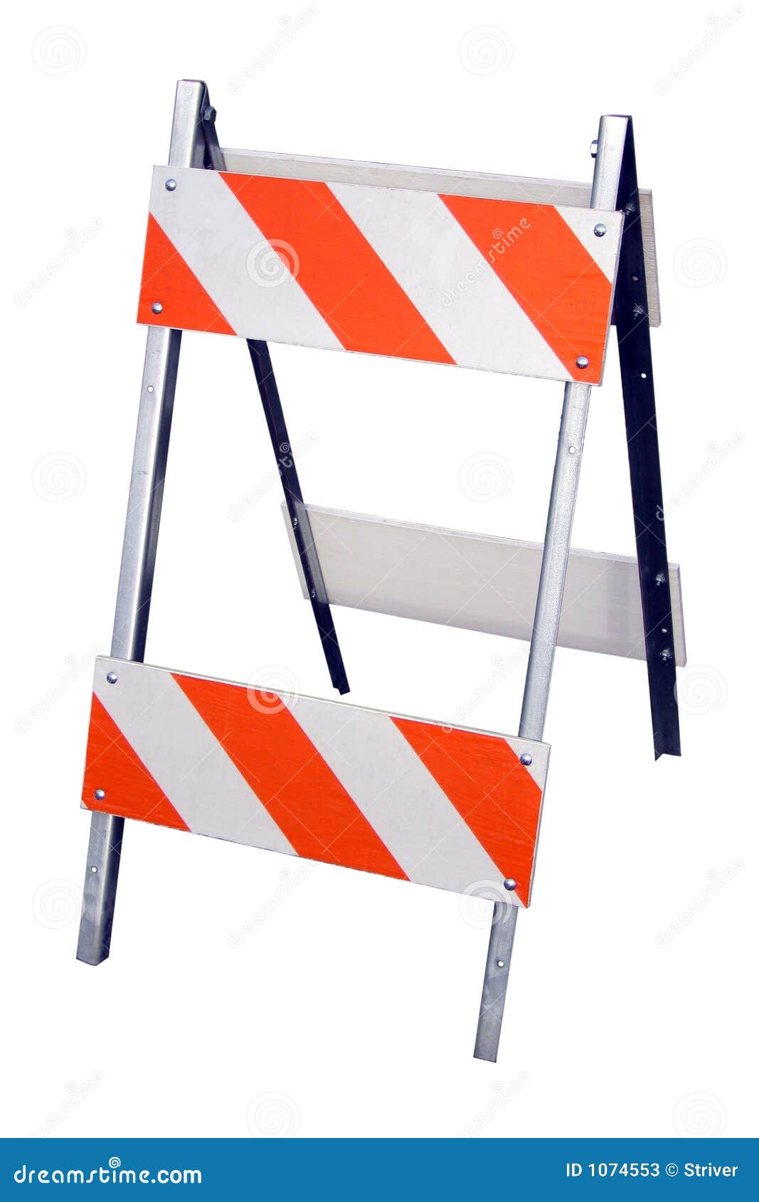 Construction Barricade stock image. Image of danger, hazard 1074553
