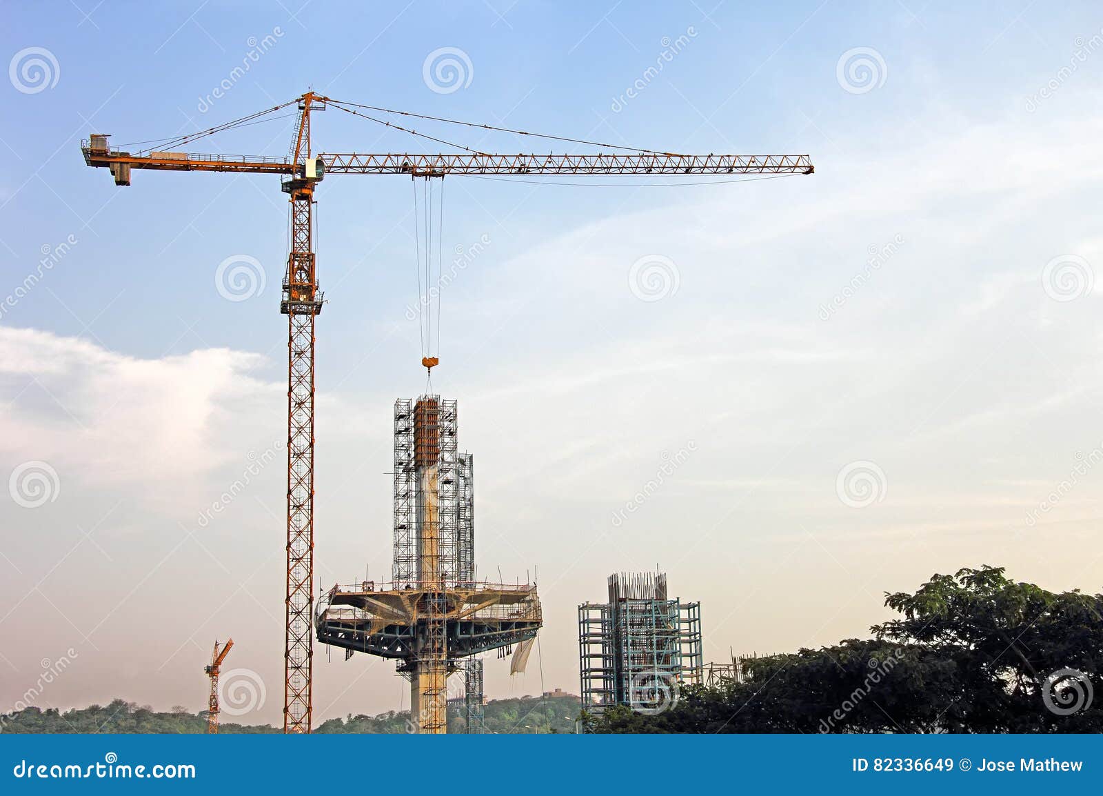 Construction of Bridge Pylon Stock Image Image of engineering, bridge