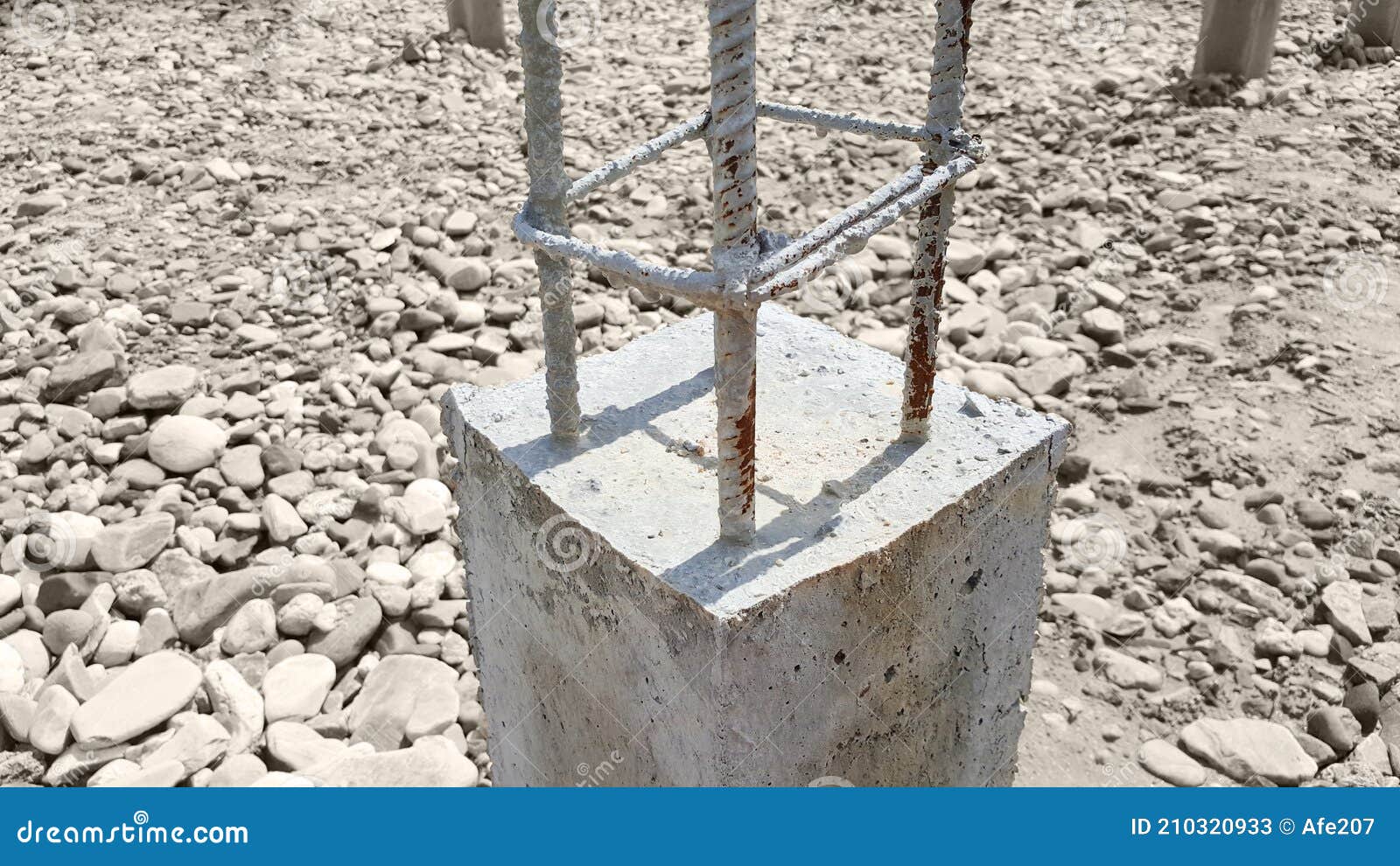 Construction Bunting in Building House, Isolated Footing Pad or Spread