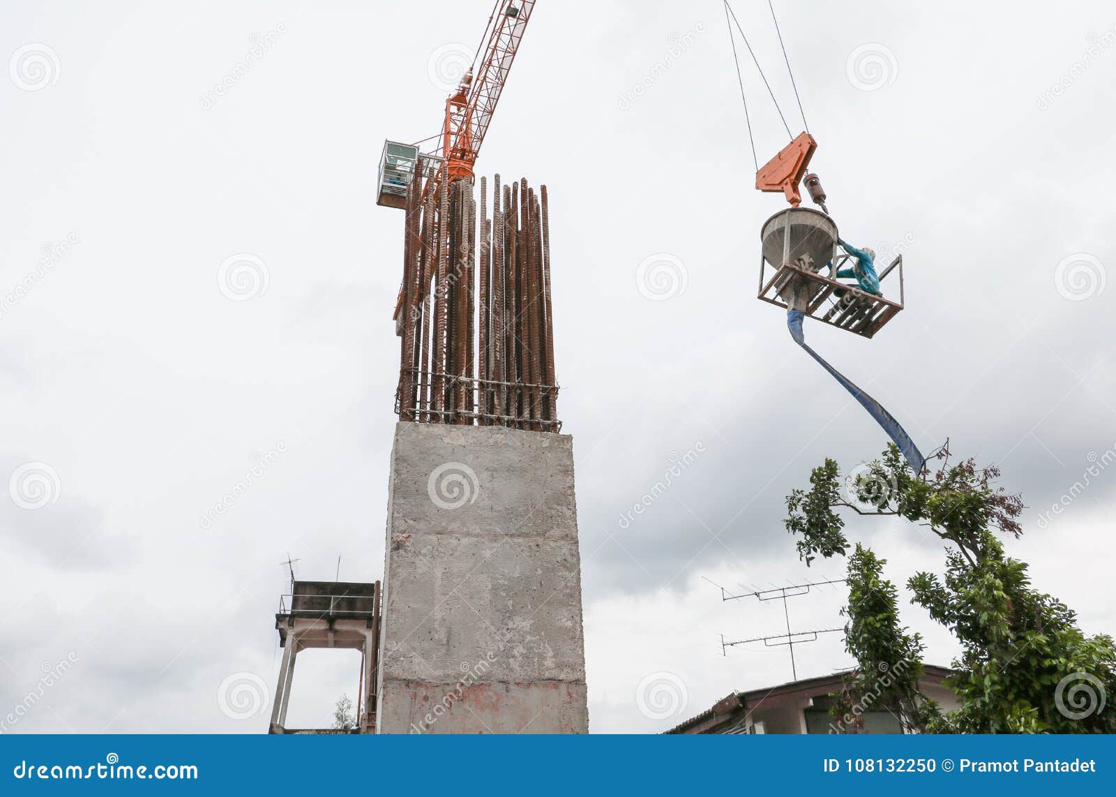 Construction Bunting in Building Site Workplace Editorial Image Image