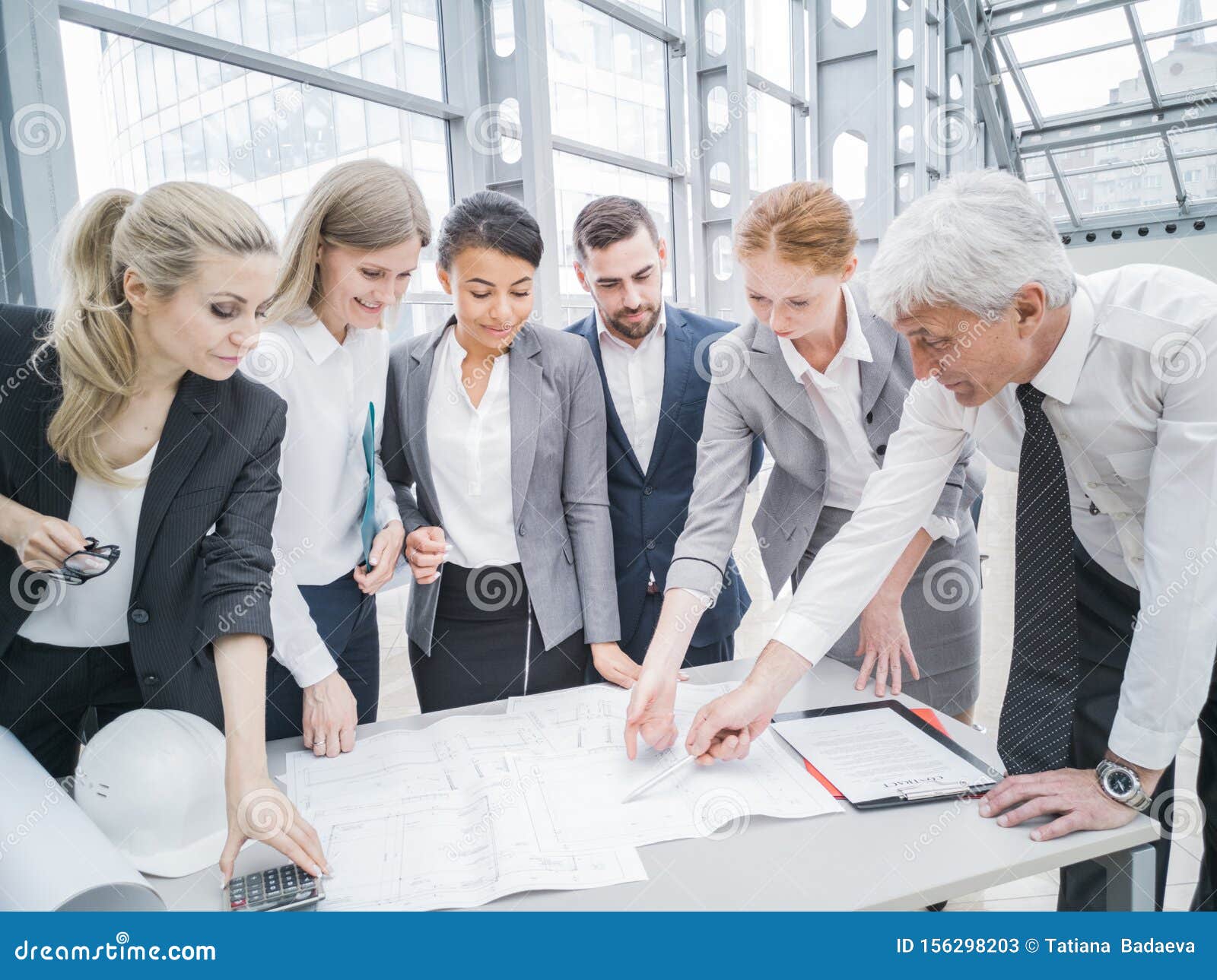 Construction business team stock image. Image of engineering 156298203