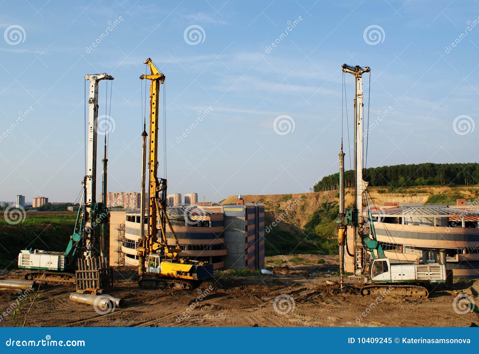 Construction of the Car Parking Stock Image Image of engine