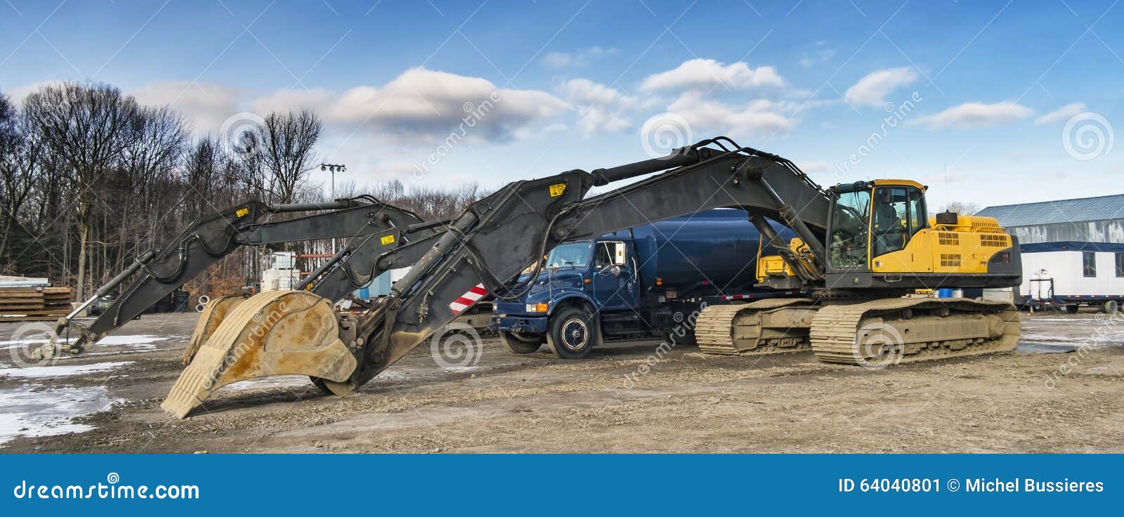 Construction Company Yard RoyaltyFree Stock Photography 64040801