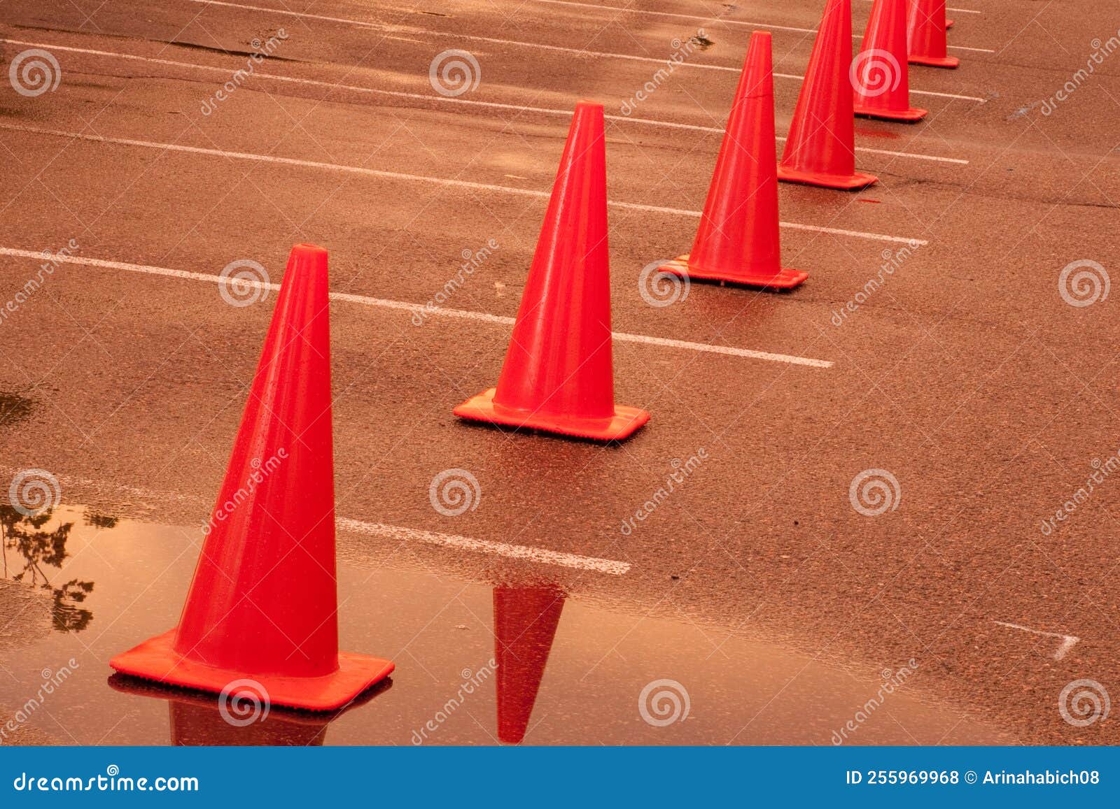 Construction cone stock photo. Image of orange, liquid 255969968