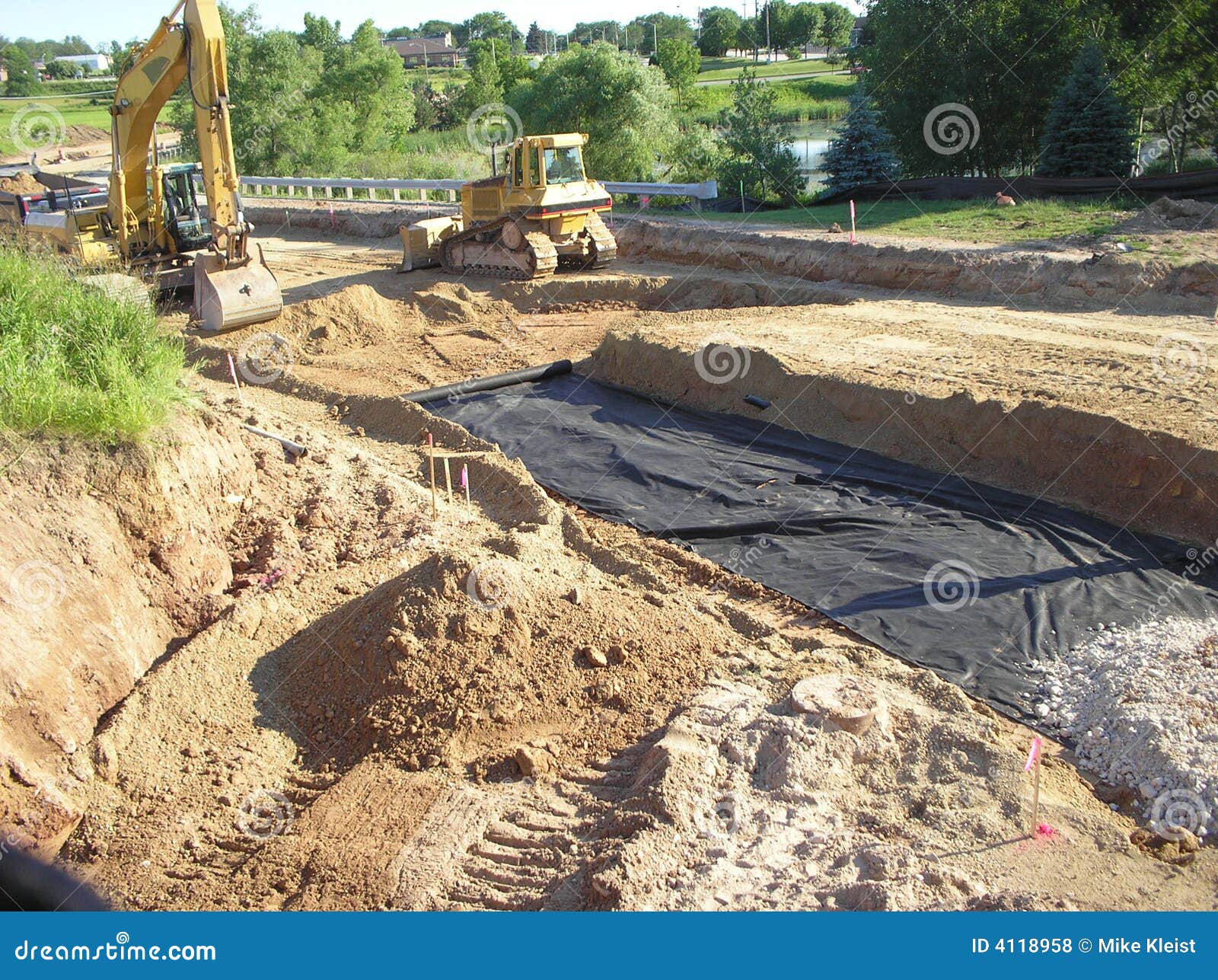 Construction de routes photo stock. Image du conscience 4118958