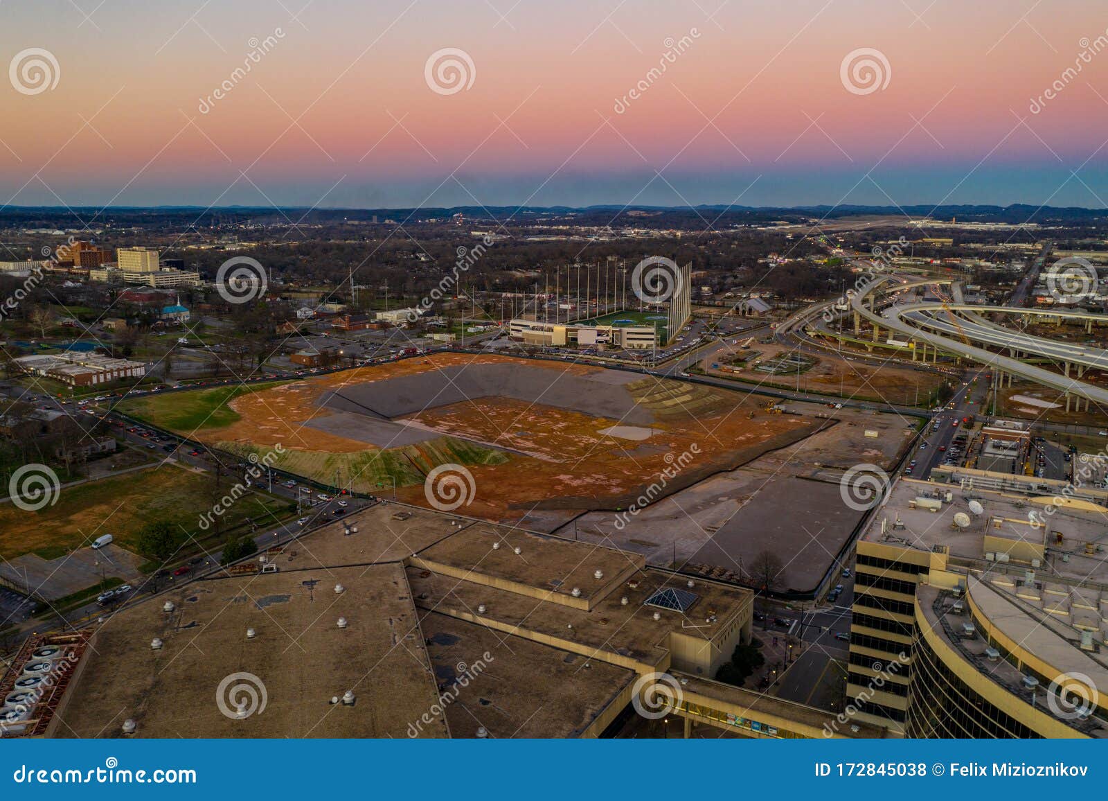 Construction and Development Downtown Birmingham Alabama 2020 Stock