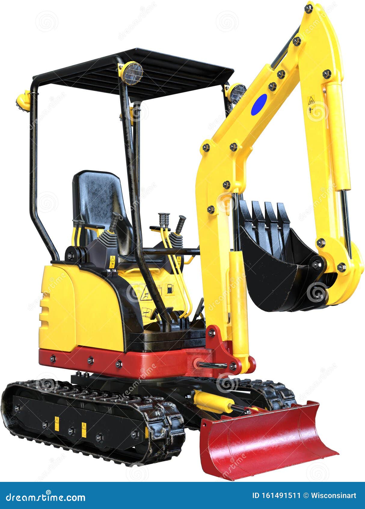 Construction, Digging Equipment Machine, Isolated Stock Image Image