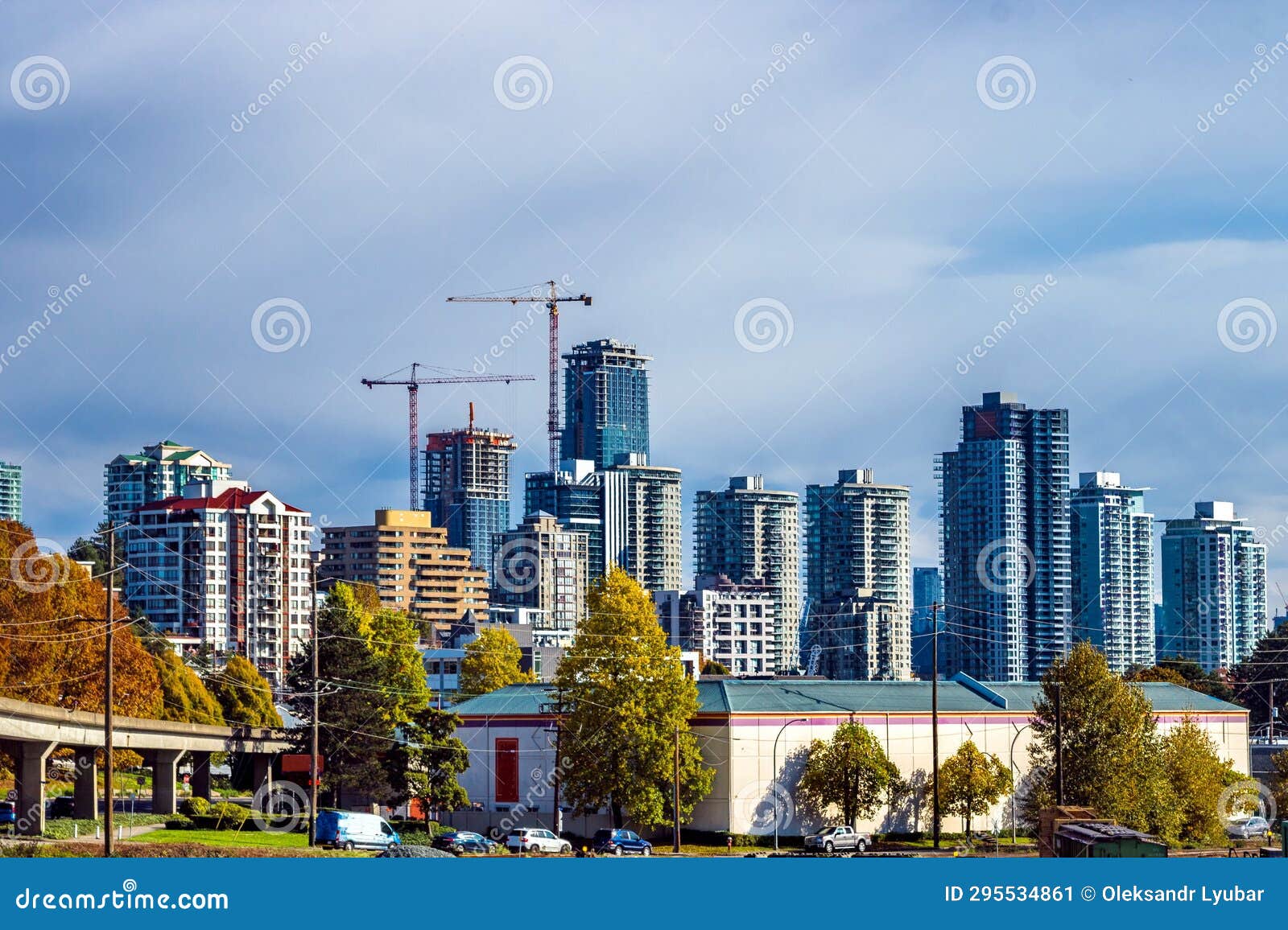 Construction in Downtown of New Westminster Stock Image Image of