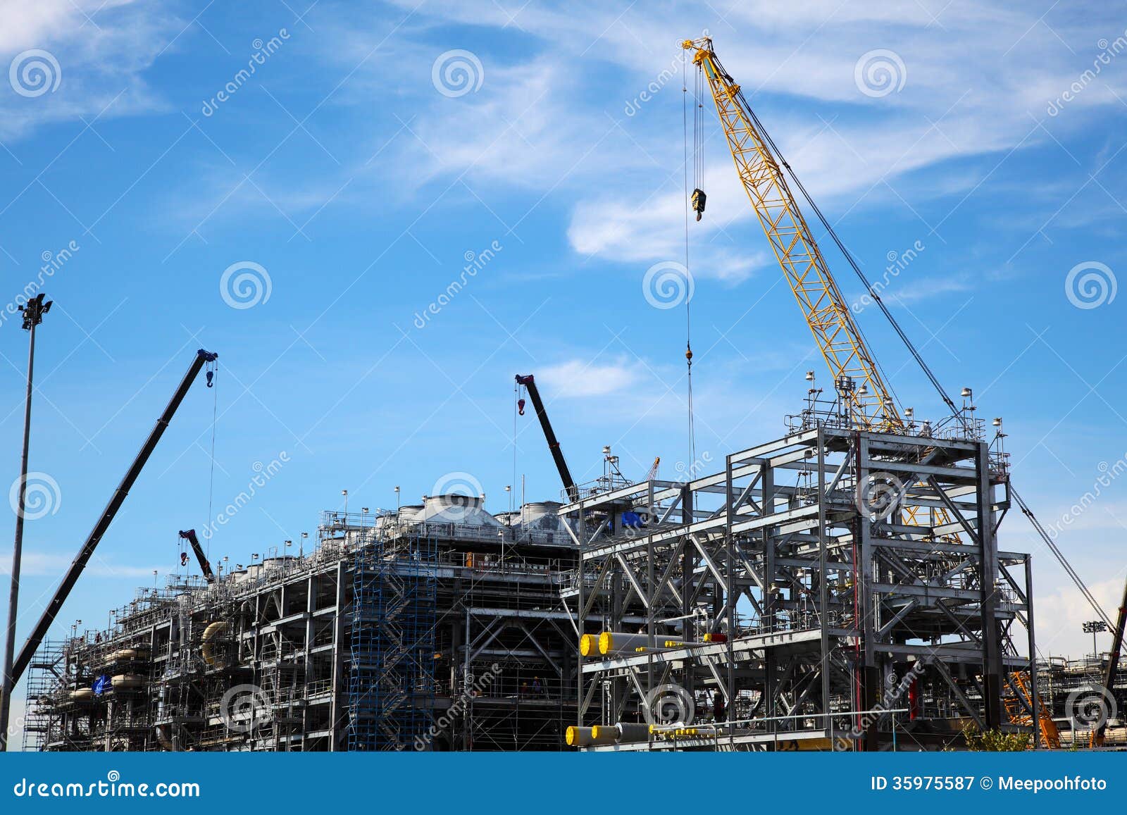 The Construction of Drilling Platform Stock Image Image of