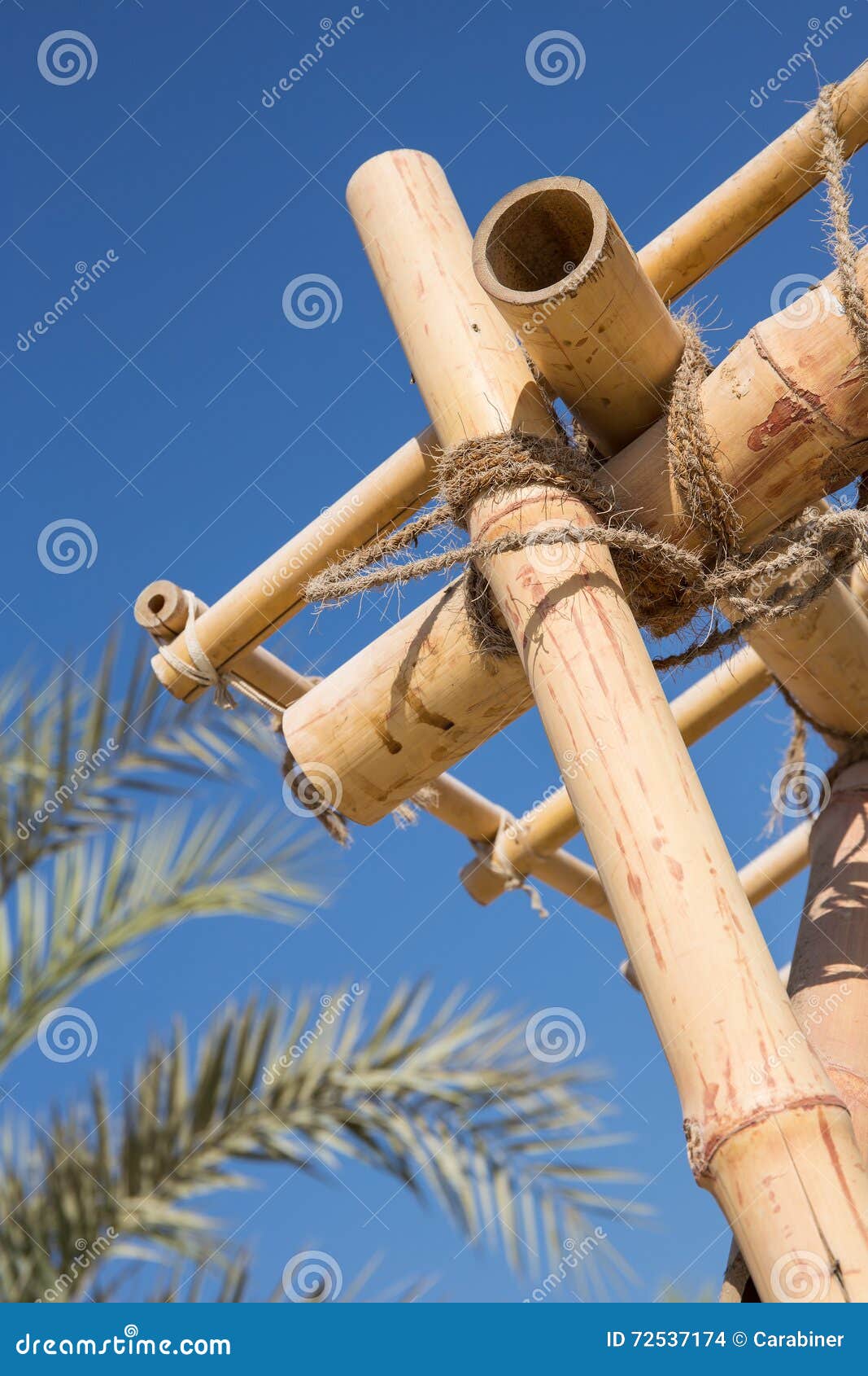 Construction Elements Truss of Bamboo Stock Photo - Image of folk,  construction: 72537174