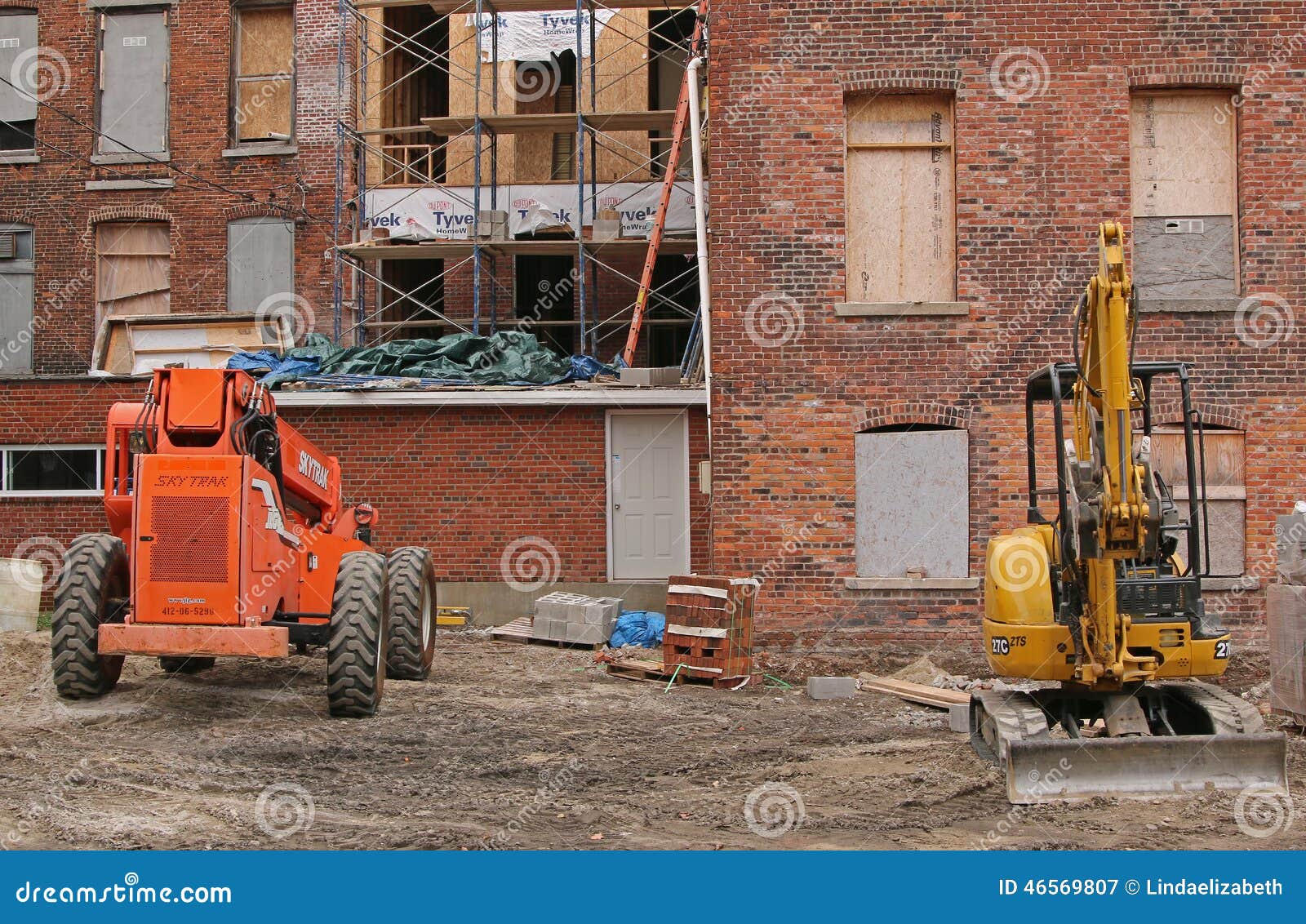 Construction Equipment at Job Site Editorial Photography Image of
