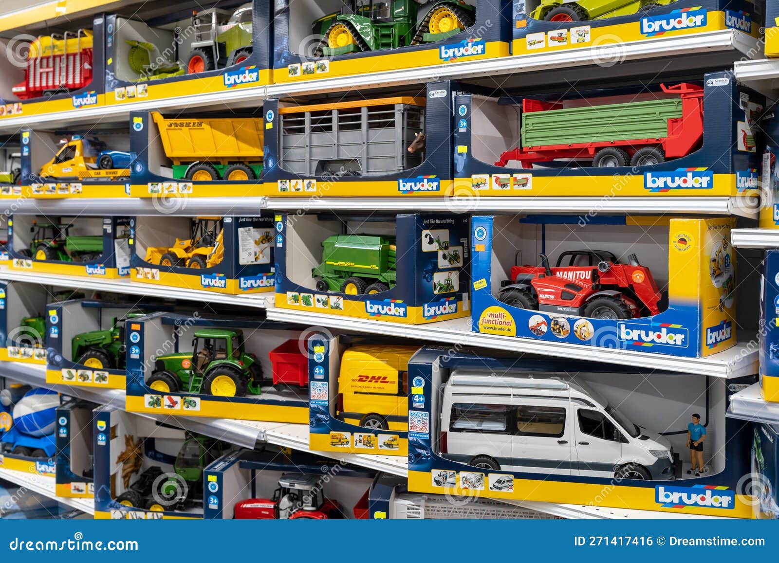 Construction Equipment Toys from the Bruder Brand on the Store Shelf.  Minsk, Belarus, 2023 Editorial Photo - Image of sell, build: 271417416