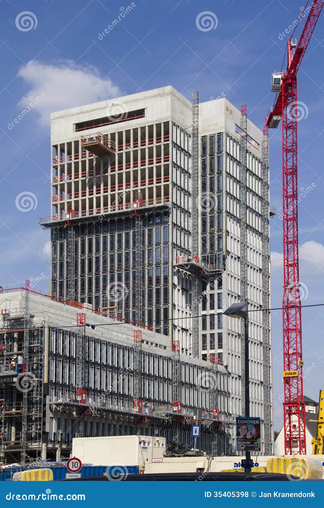 Construction in Frankfurt, Germany Editorial Stock Photo Image of