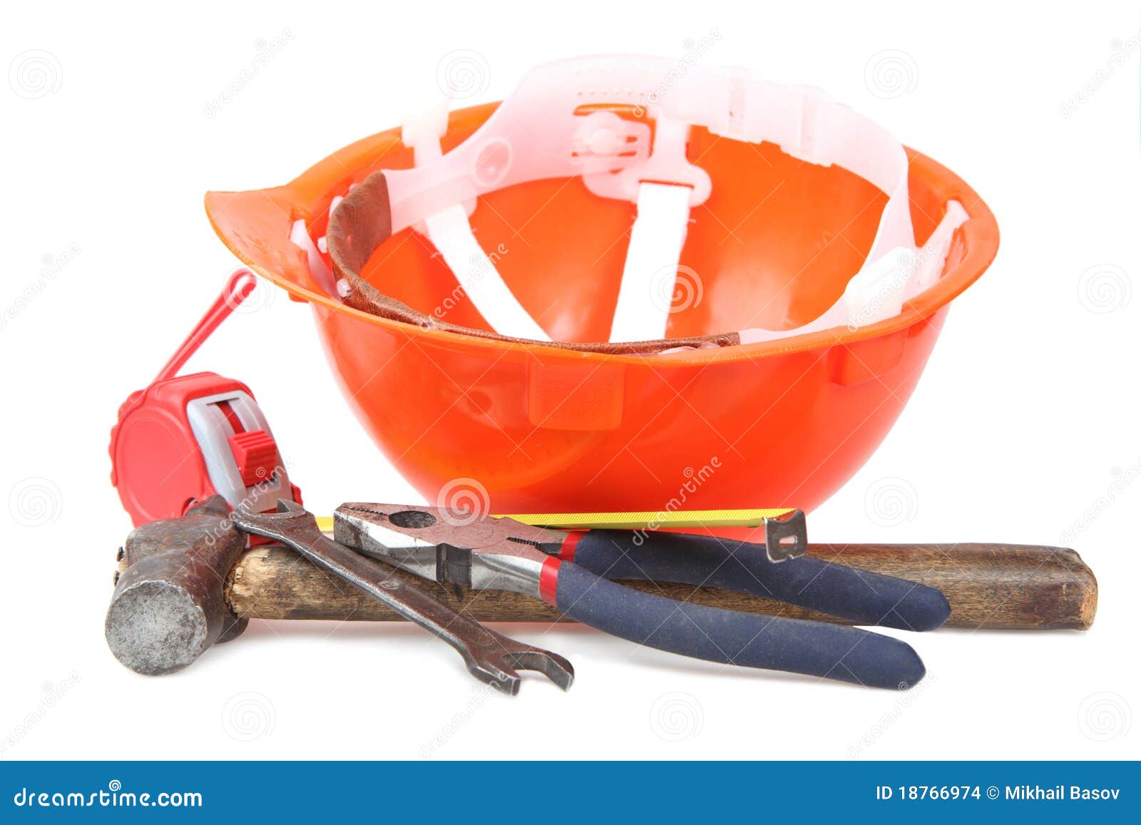 Construction hard stock photo. Image of white, safety 18766974