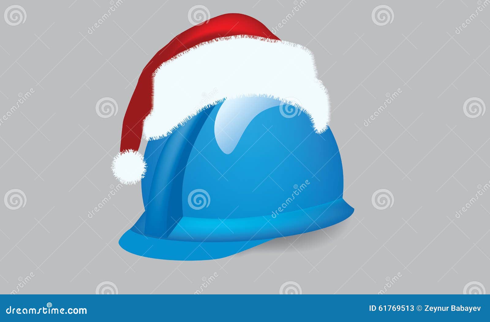Construction Hardhat with Xmass Theme Stock Illustration Illustration