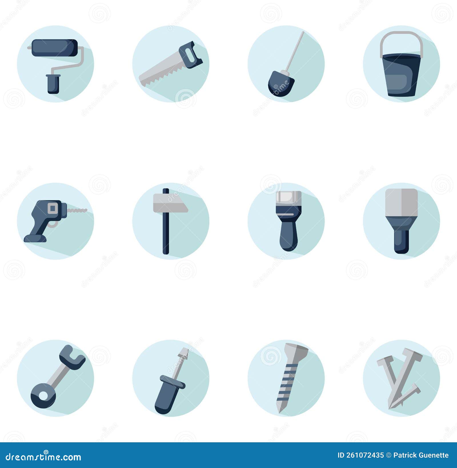 Construction Hardware, Icon Stock Vector Illustration of equipment