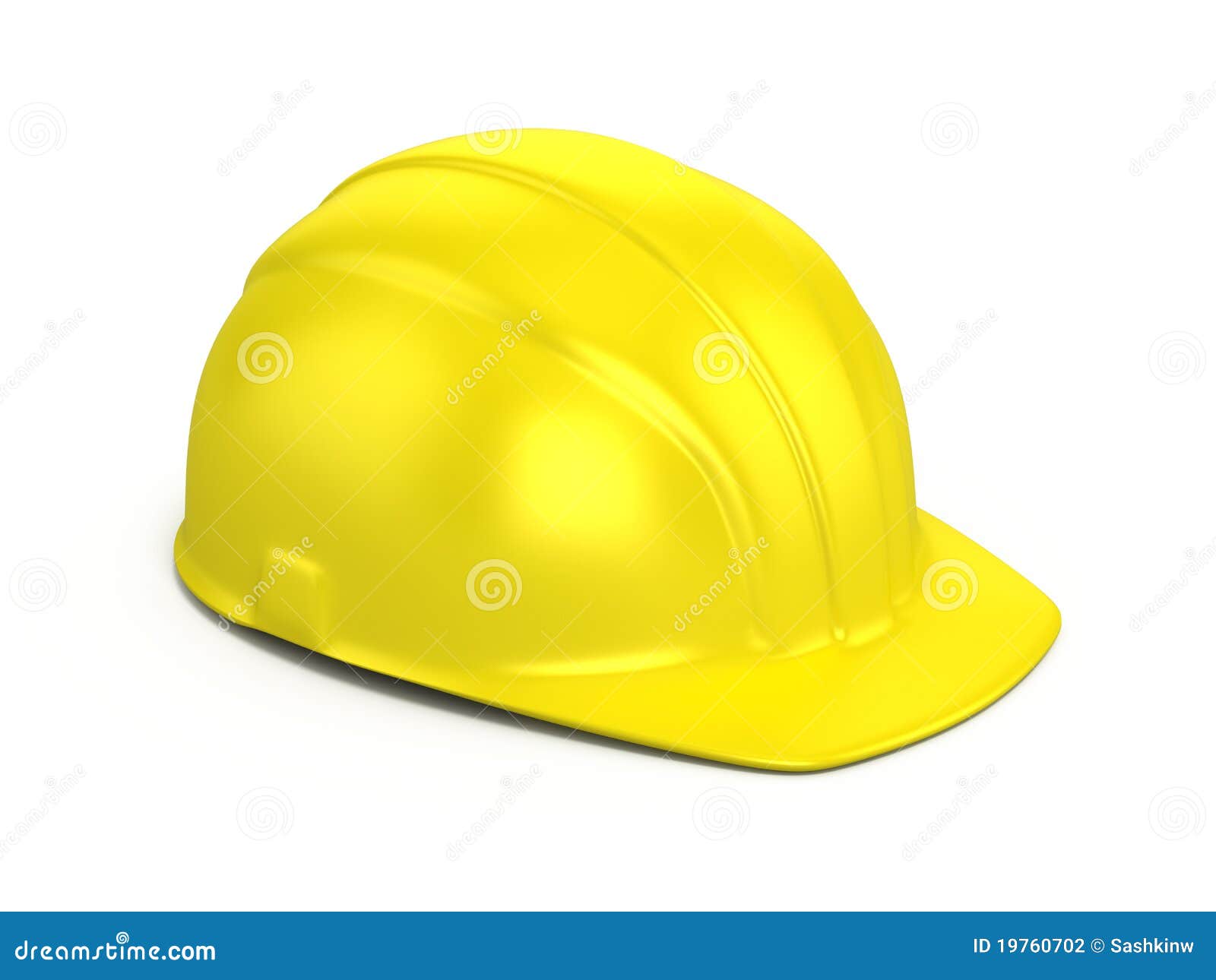 Construction Helmet Icon Front View On White Background Cartoon Vector