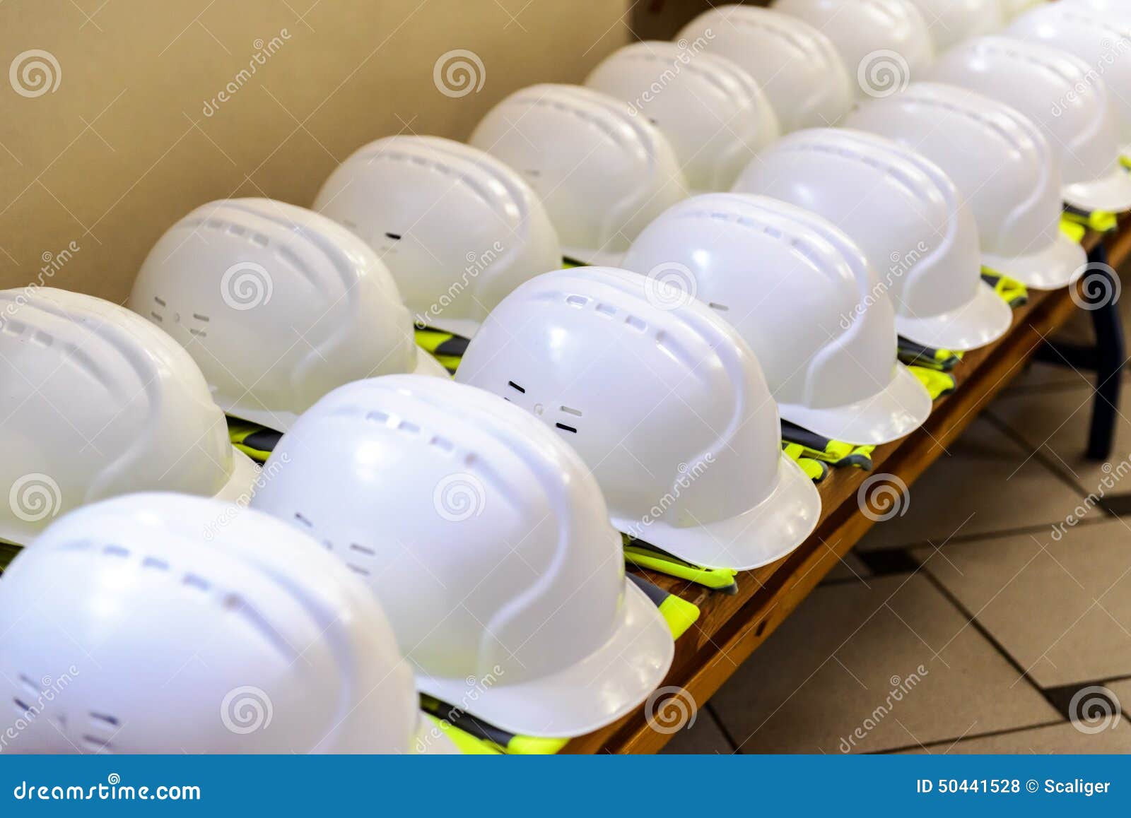 Construction Helmets and Uniforms Stock Photo Image of plastic