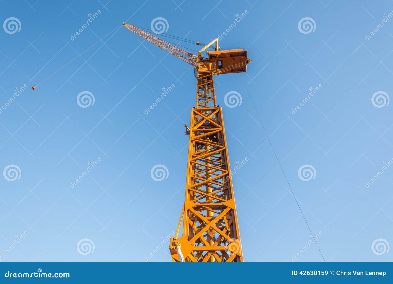 Construction High Crane Blue Stock Image - Image of blue, hook: 42630159