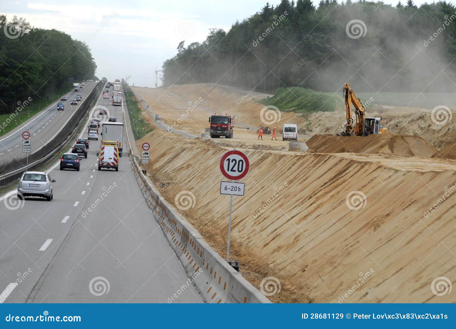 Construction of Highways in Germany Editorial Stock Image Image of