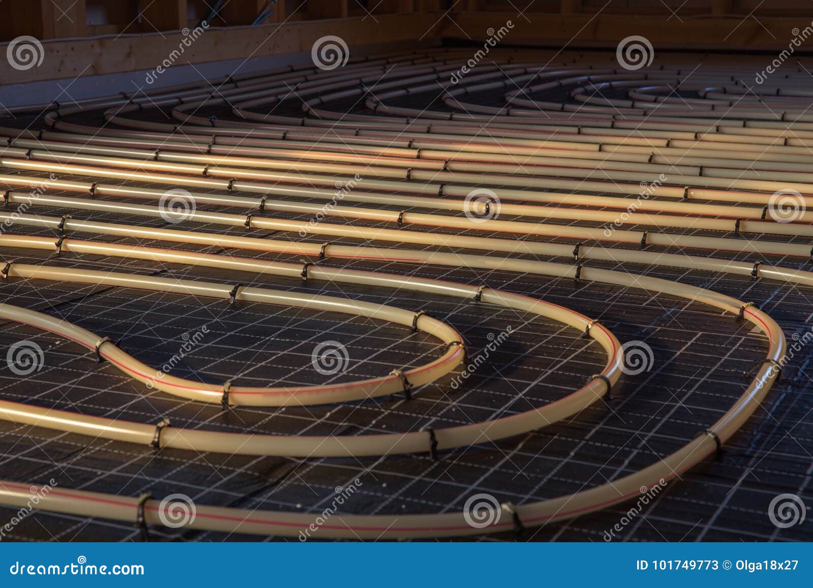Radiant Floor Heating System Stock Image Image Of Pipeline