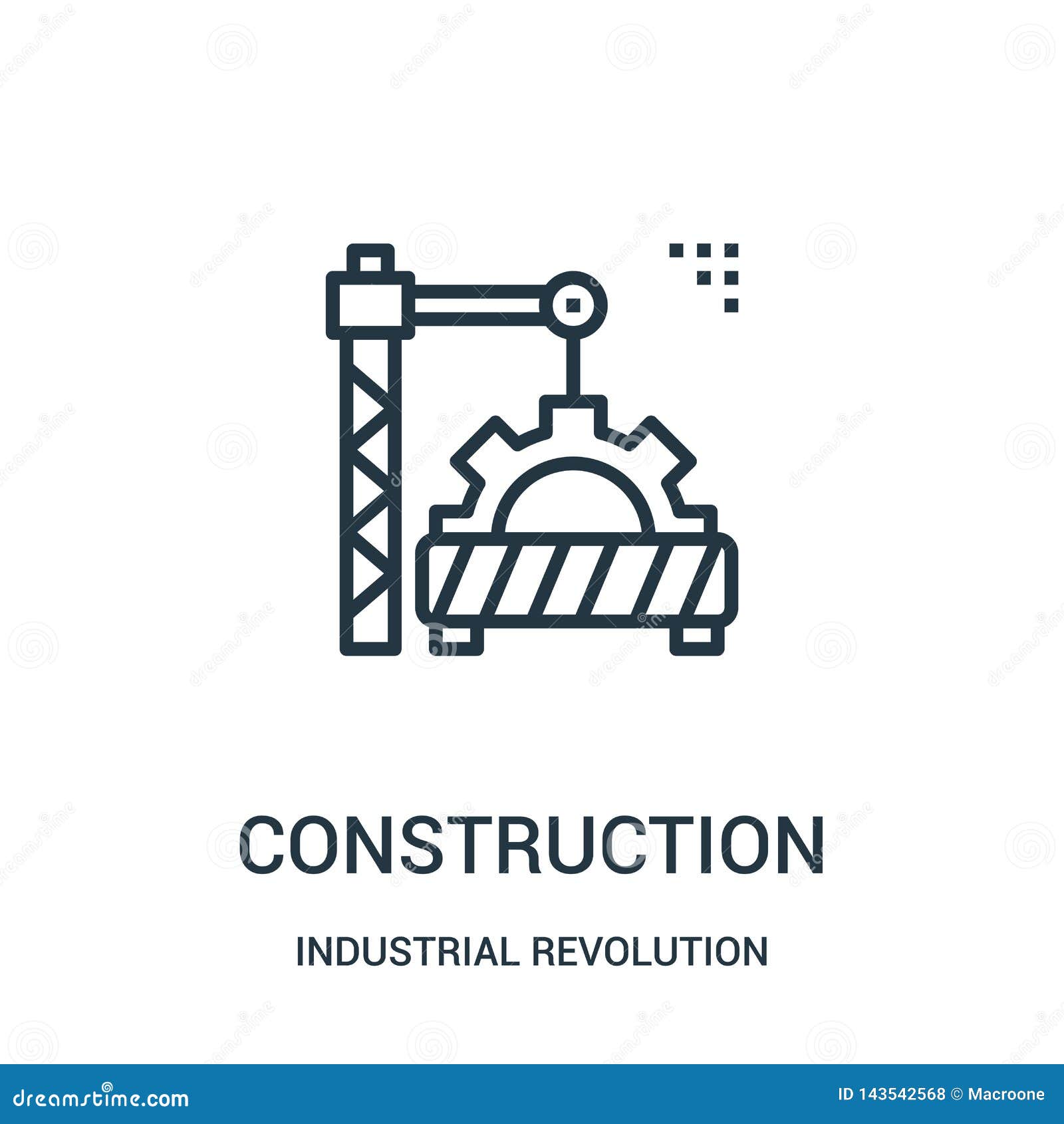Construction Icon Vector from Industrial Revolution Collection. Thin