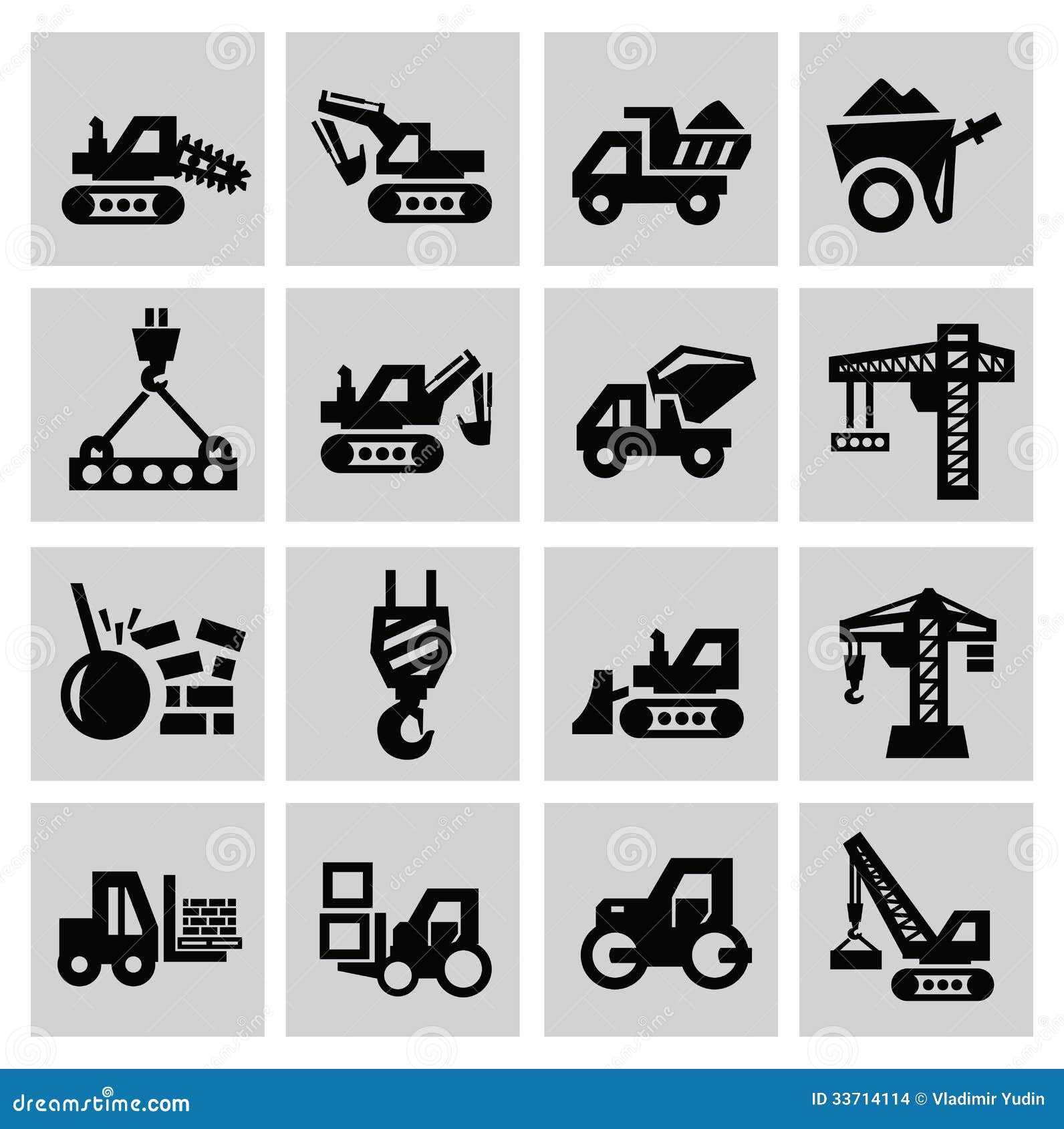 Construction icons stock vector. Illustration of isolated - 33714114