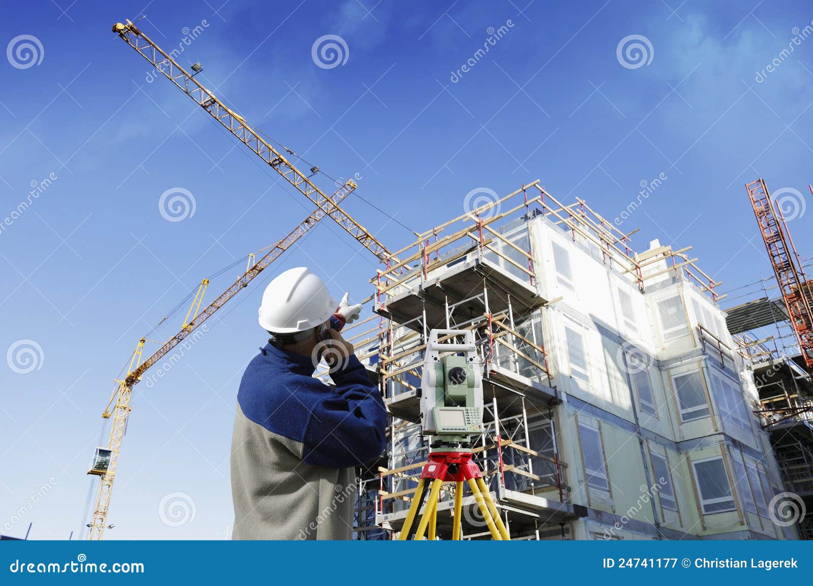 Construction and Instruments Stock Image Image of total, geodesy
