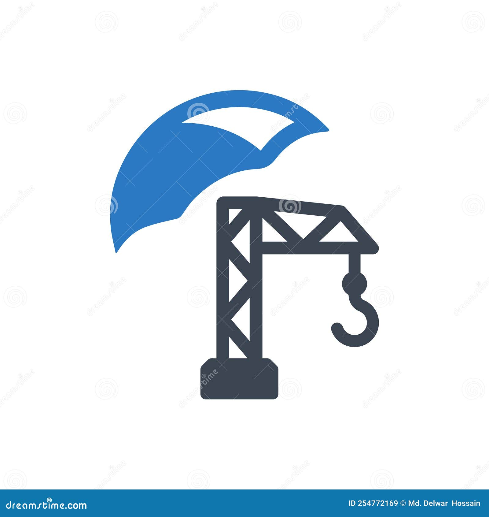 Construction Insurance Icon Stock Vector Illustration of building