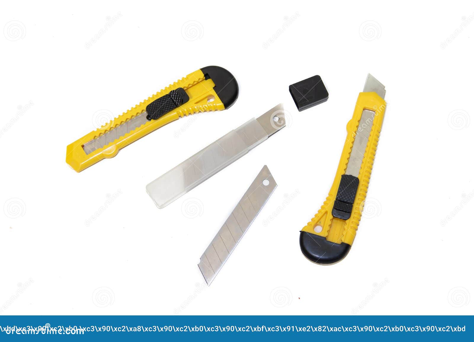 Construction Knives on a White Background Tools on a White Background