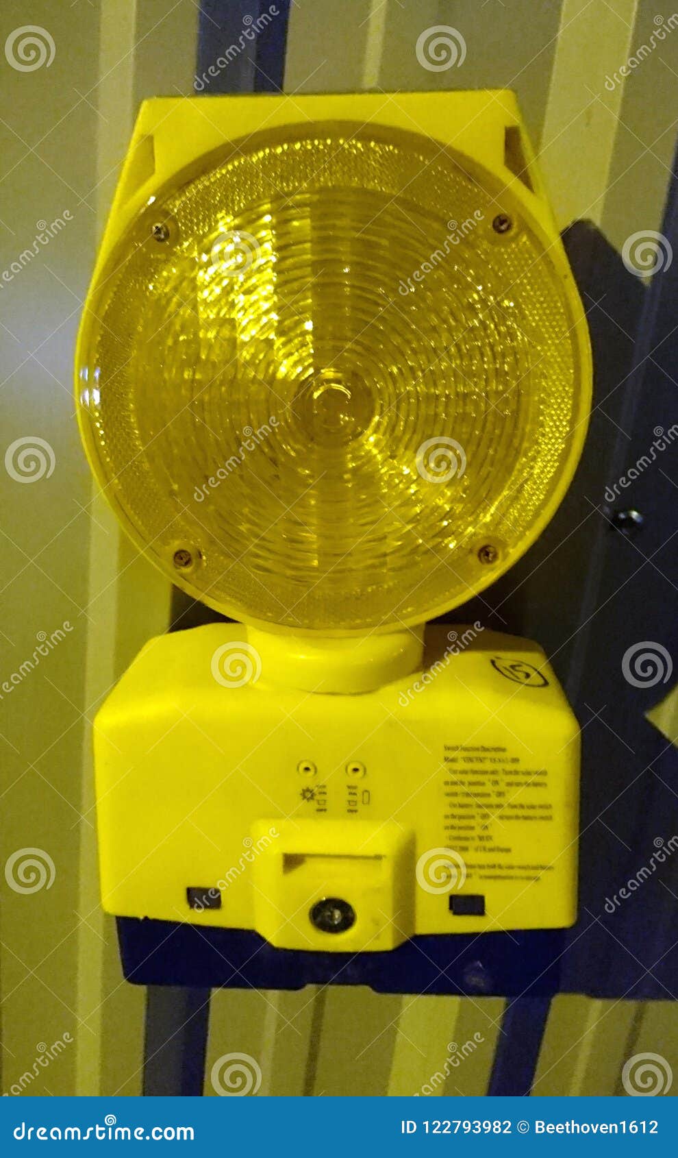 Construction Light closeup stock photo. Image of bright 122793982